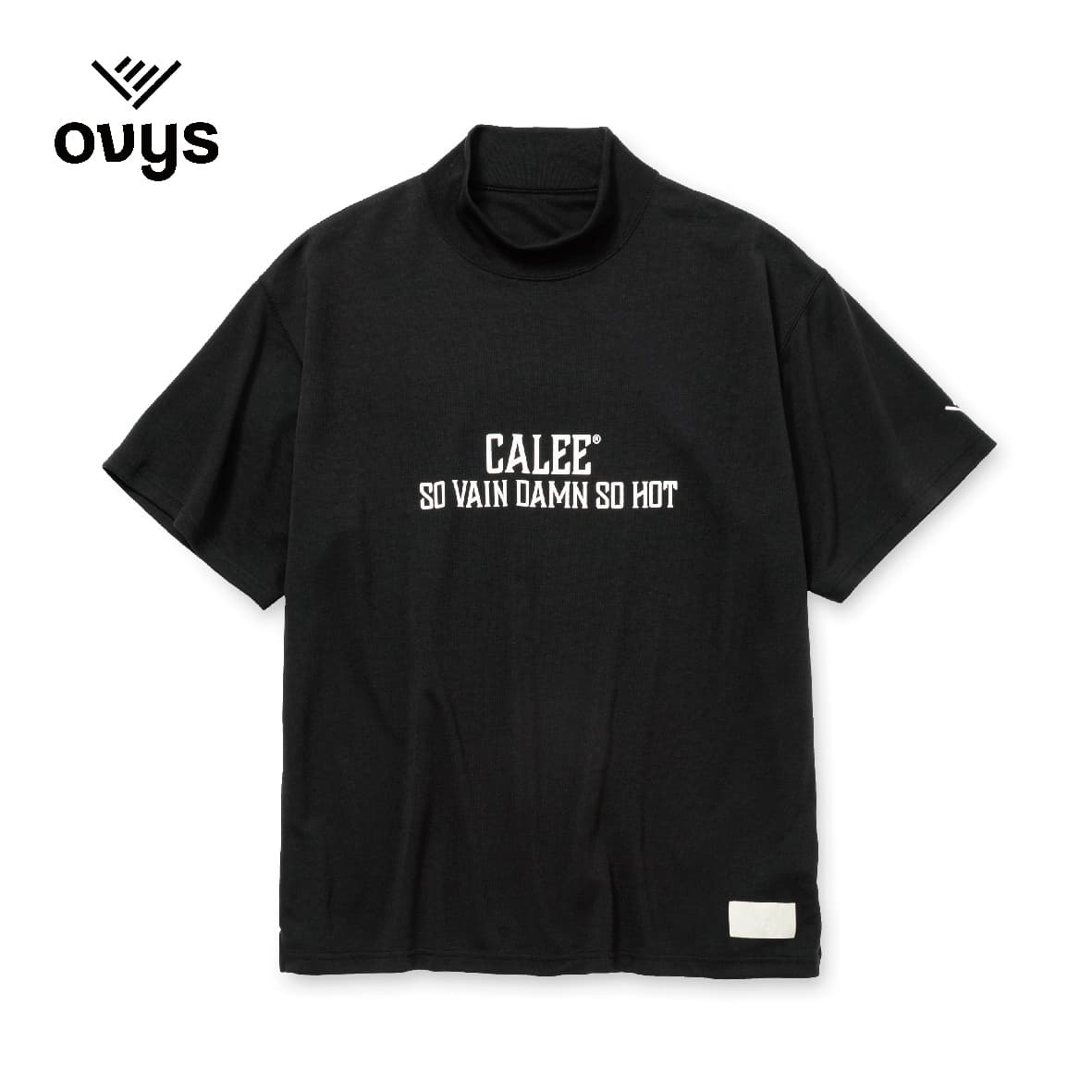 【Men's】× ovys MOCK NECK BACK MESH S/S TEE <BLACK>