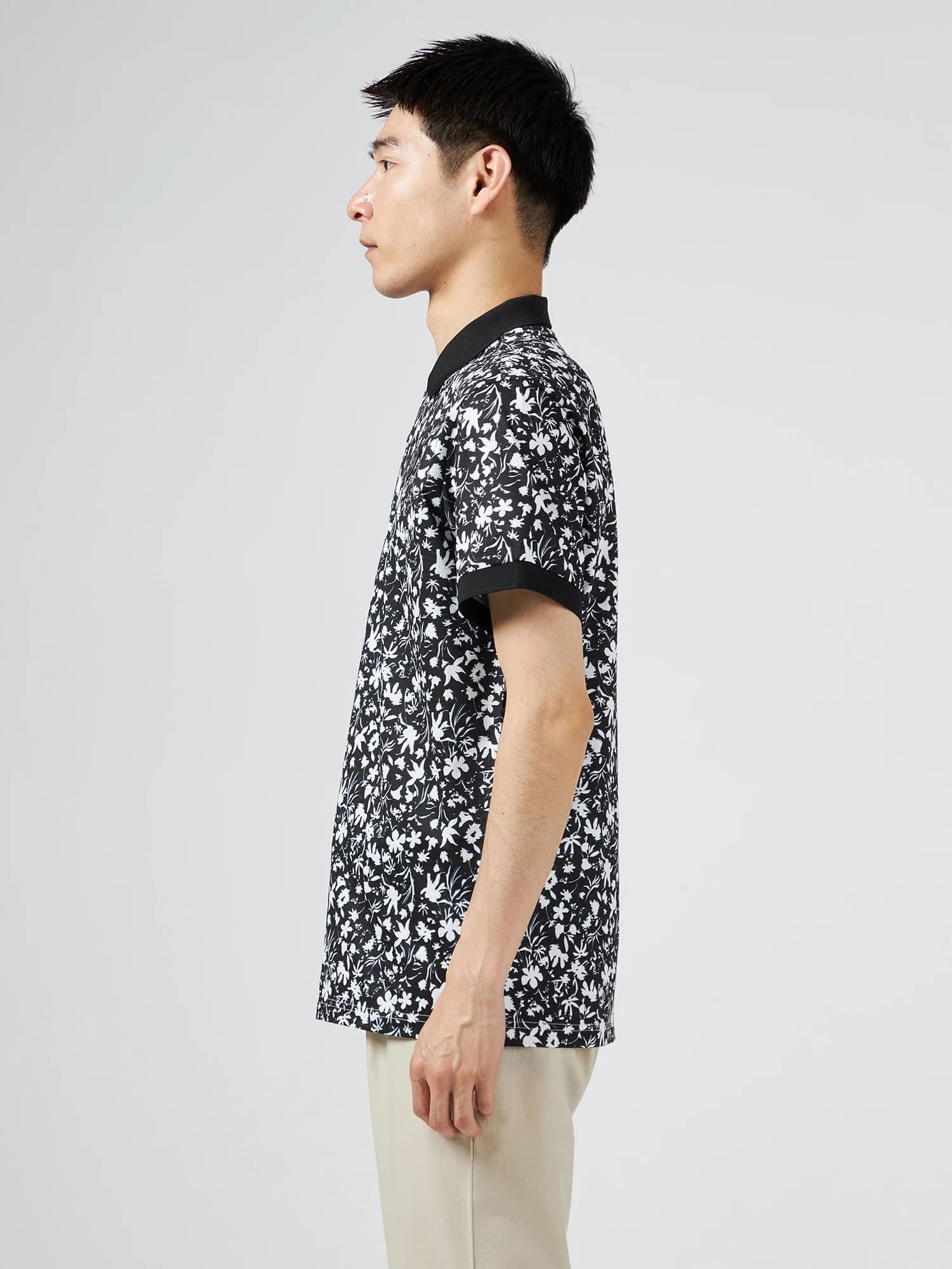 【Men's】フラワープリントポロ