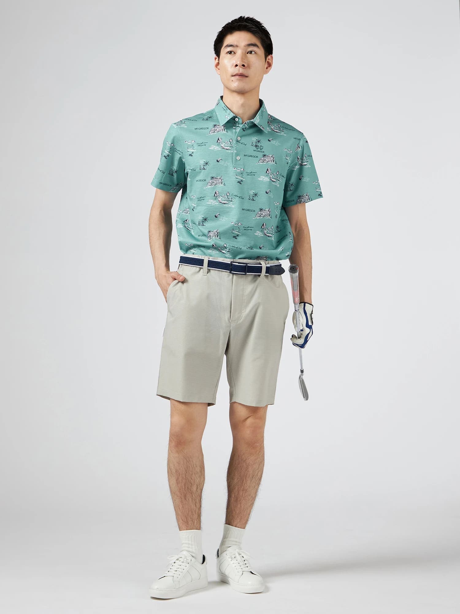 【Men's】リゾートプリントポロ