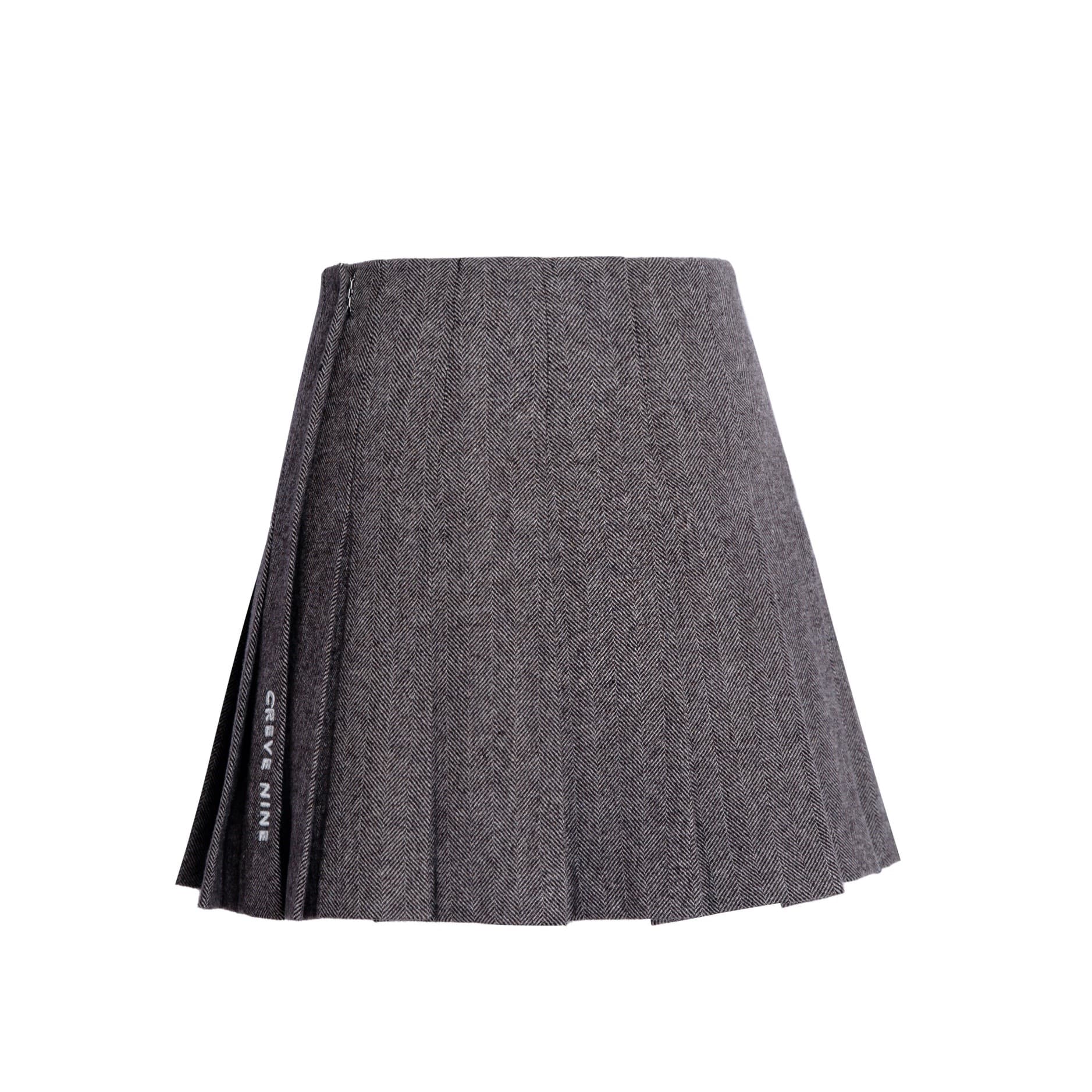【Women's】Creve9 ヘリンボーンプリーツスカート