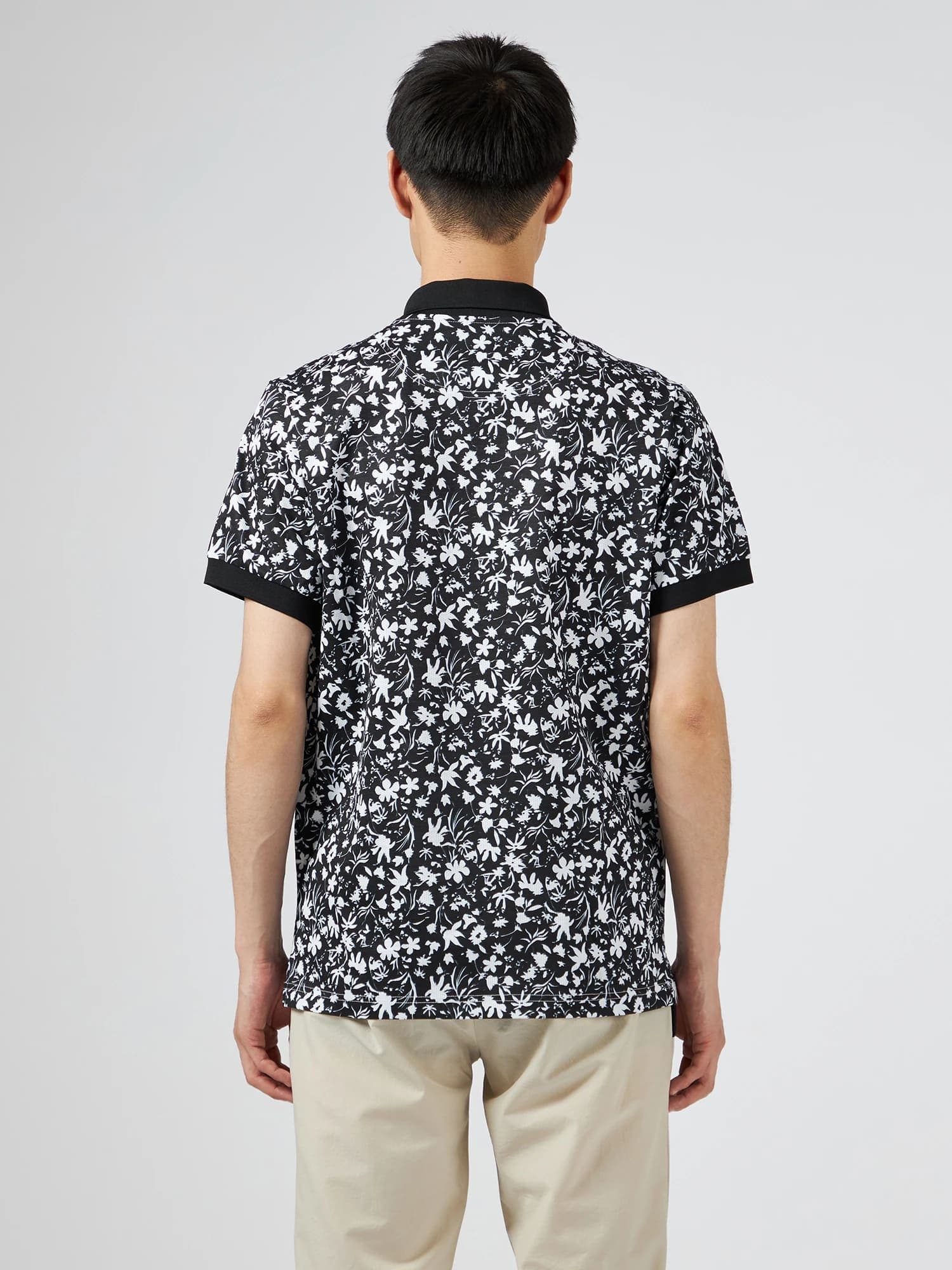 【Men's】フラワープリントポロ