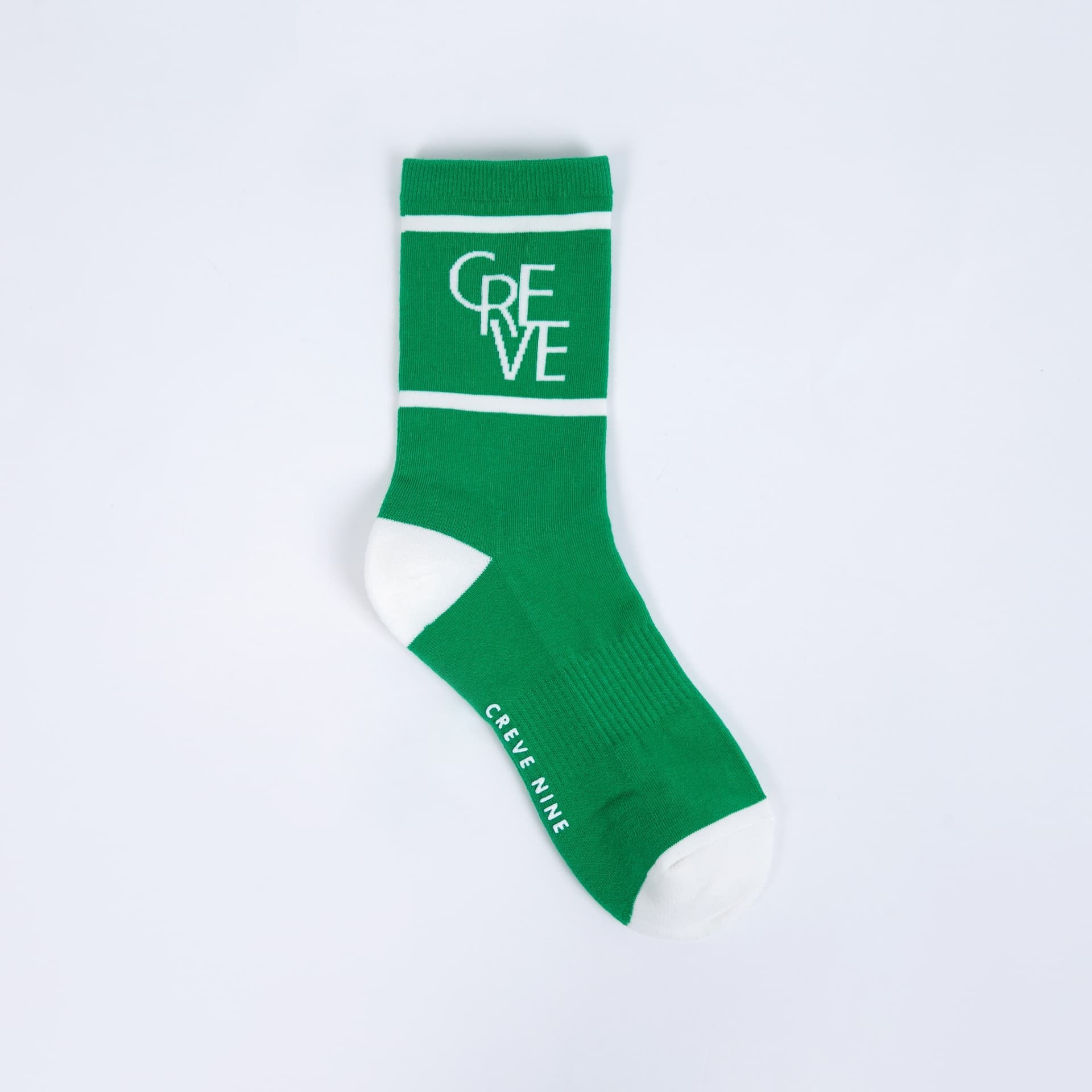 【Women's】Creve9 ビックロゴ クルー丈ソックス