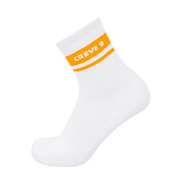 【Women's】Creve9 ストライプロゴソックス