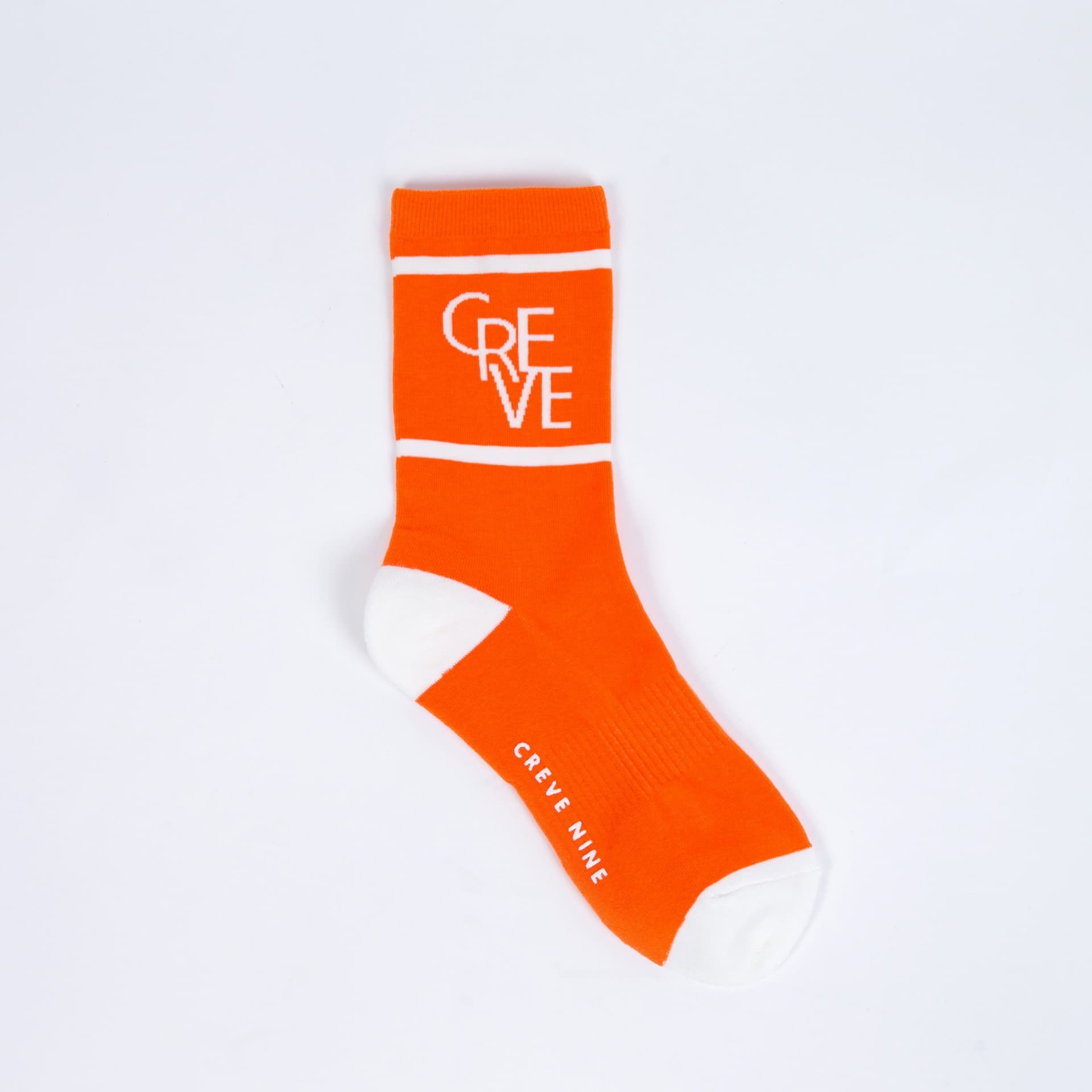 【Women's】Creve9 ビックロゴ クルー丈ソックス