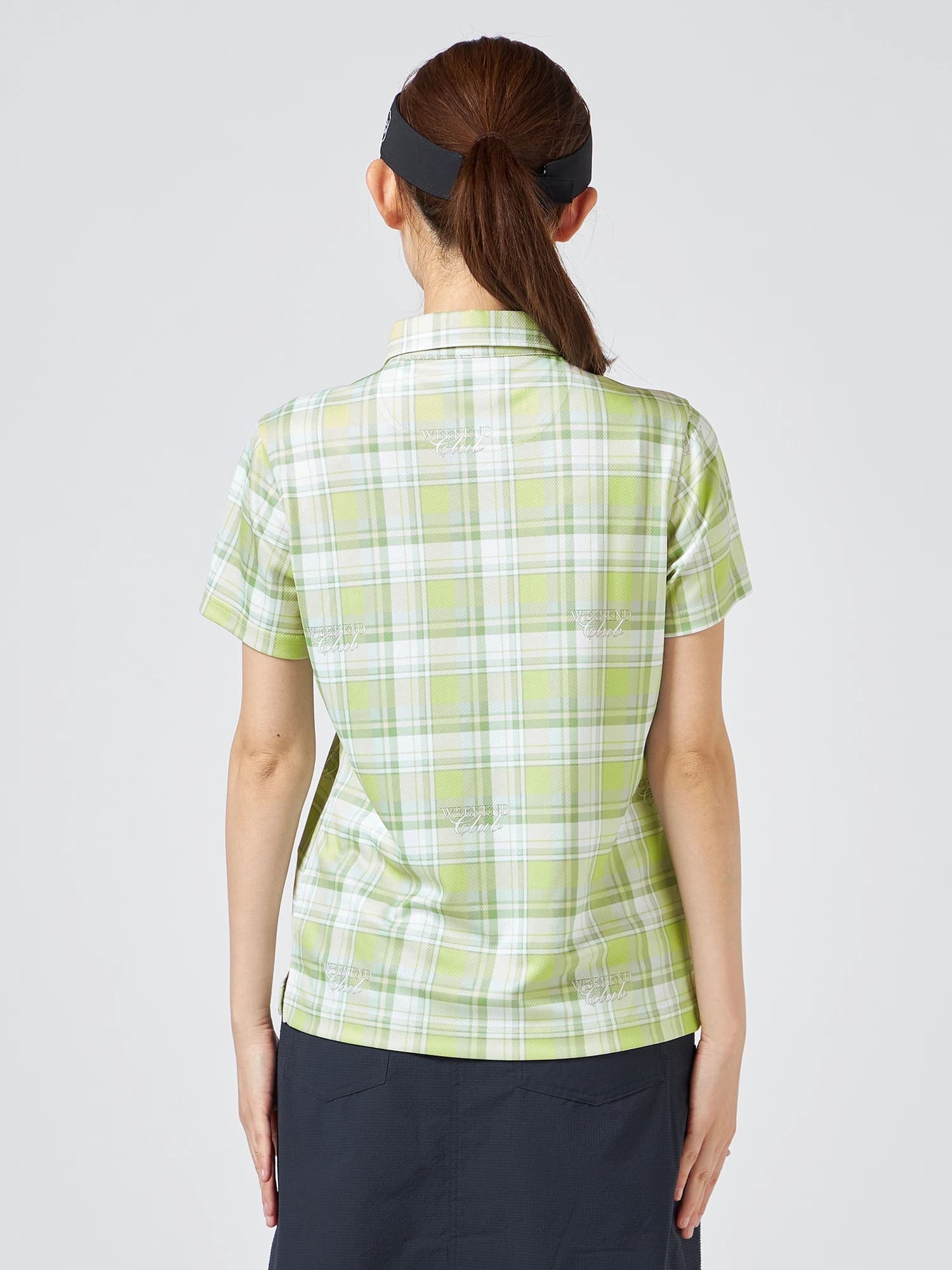 【Women's】チェックプリントポロ