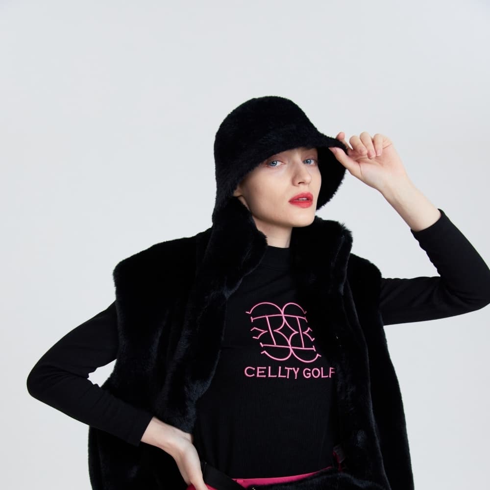 【Women's】Cellty ソフトファーバケットハット