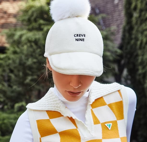 【Women's】Creve9 ファー付きニットキャップ