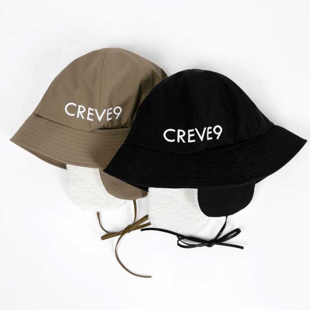 【Unisex】Creve9 イヤーマフ付きバケットハット