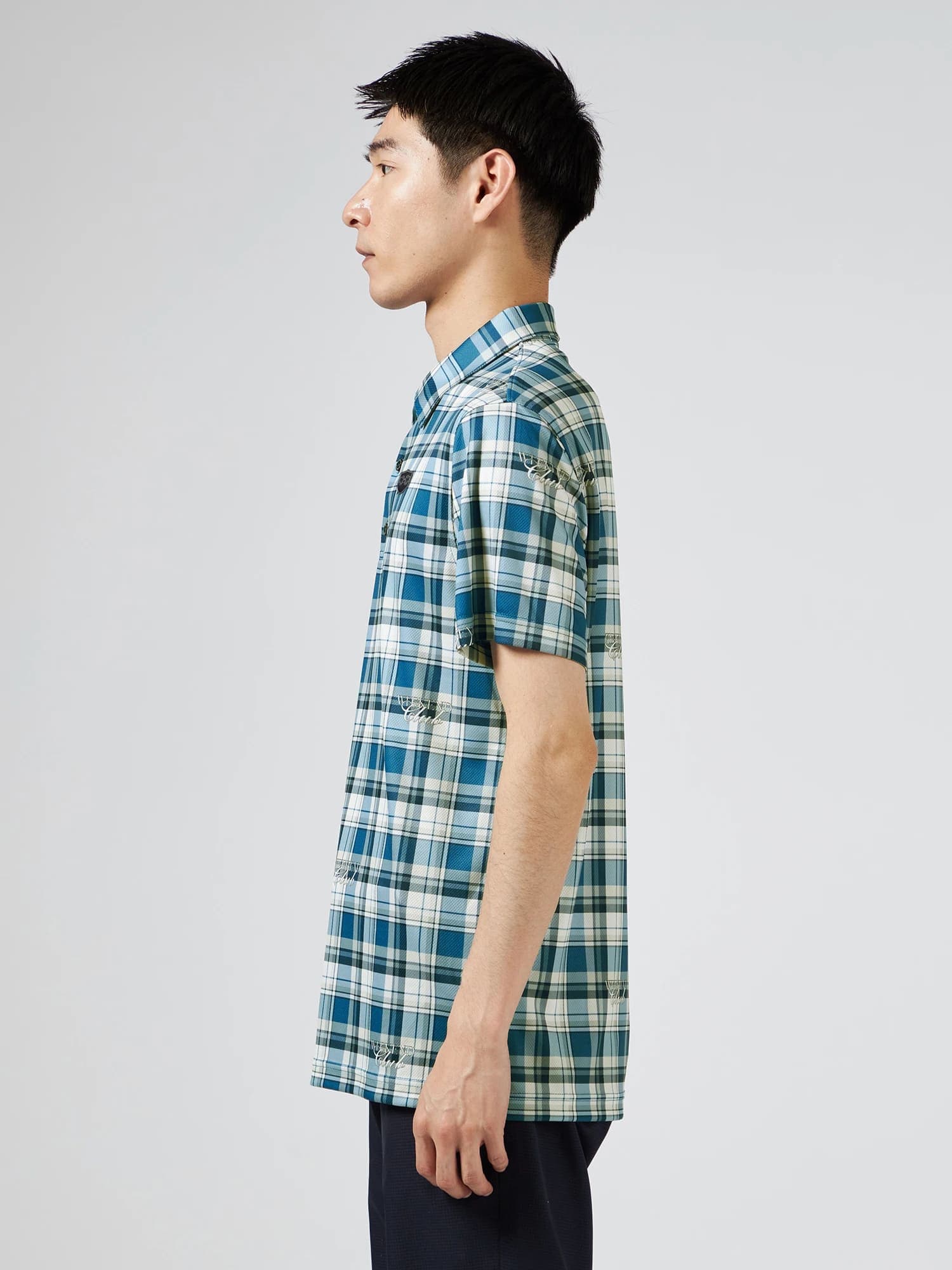 【Men's】チェックプリントポロ
