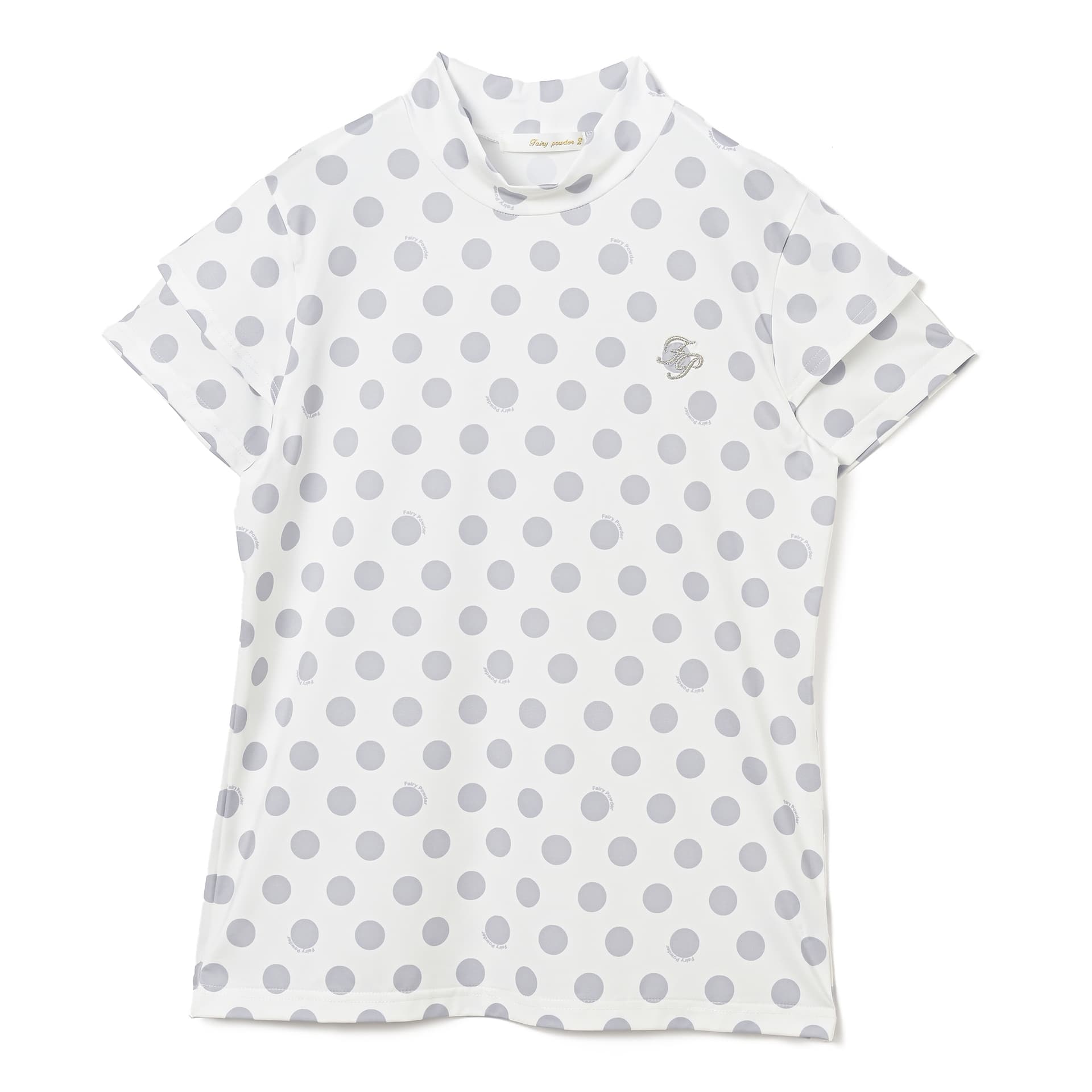 【Women's】レディースドットモックネックシャツ