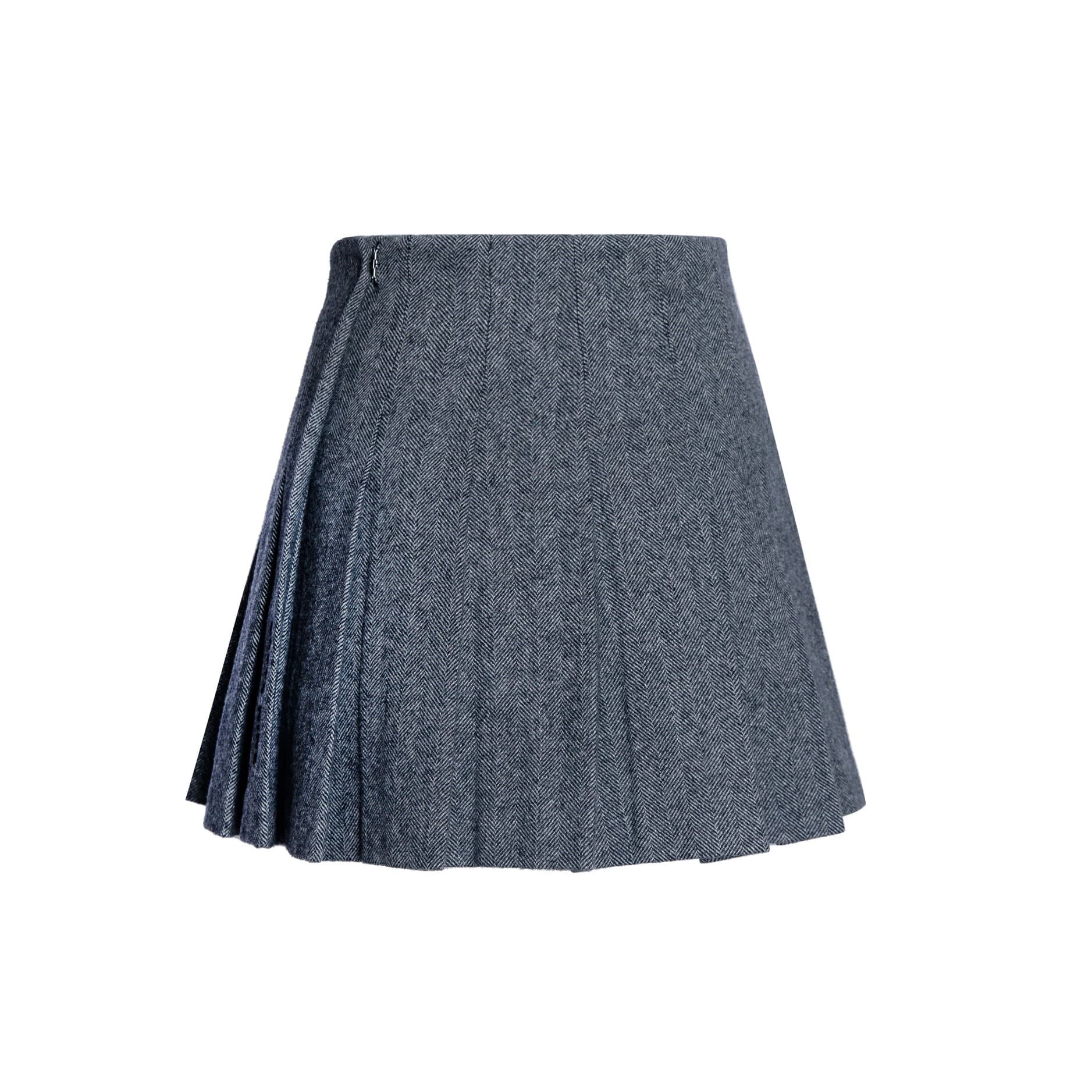 【Women's】Creve9 ヘリンボーンプリーツスカート