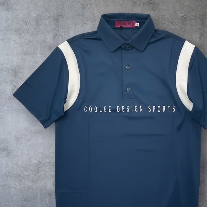 【Men's】【シンプルプリント】ゴルフ ポロシャツ メンズ ストレッチ ナイロン 吸汗速乾 半袖 ポロ