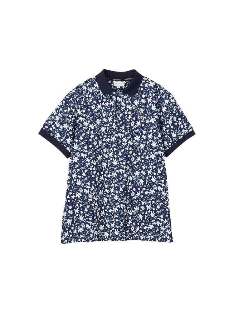 【Men's】フラワープリントポロ