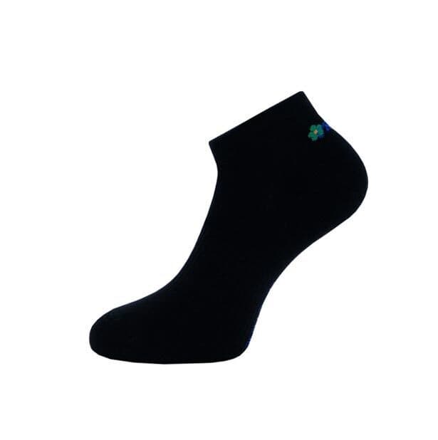 【Women's】Creve9 フローラルロゴアンクル丈ソックス
