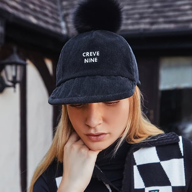 【Women's】Creve9 ファー付きニットキャップ