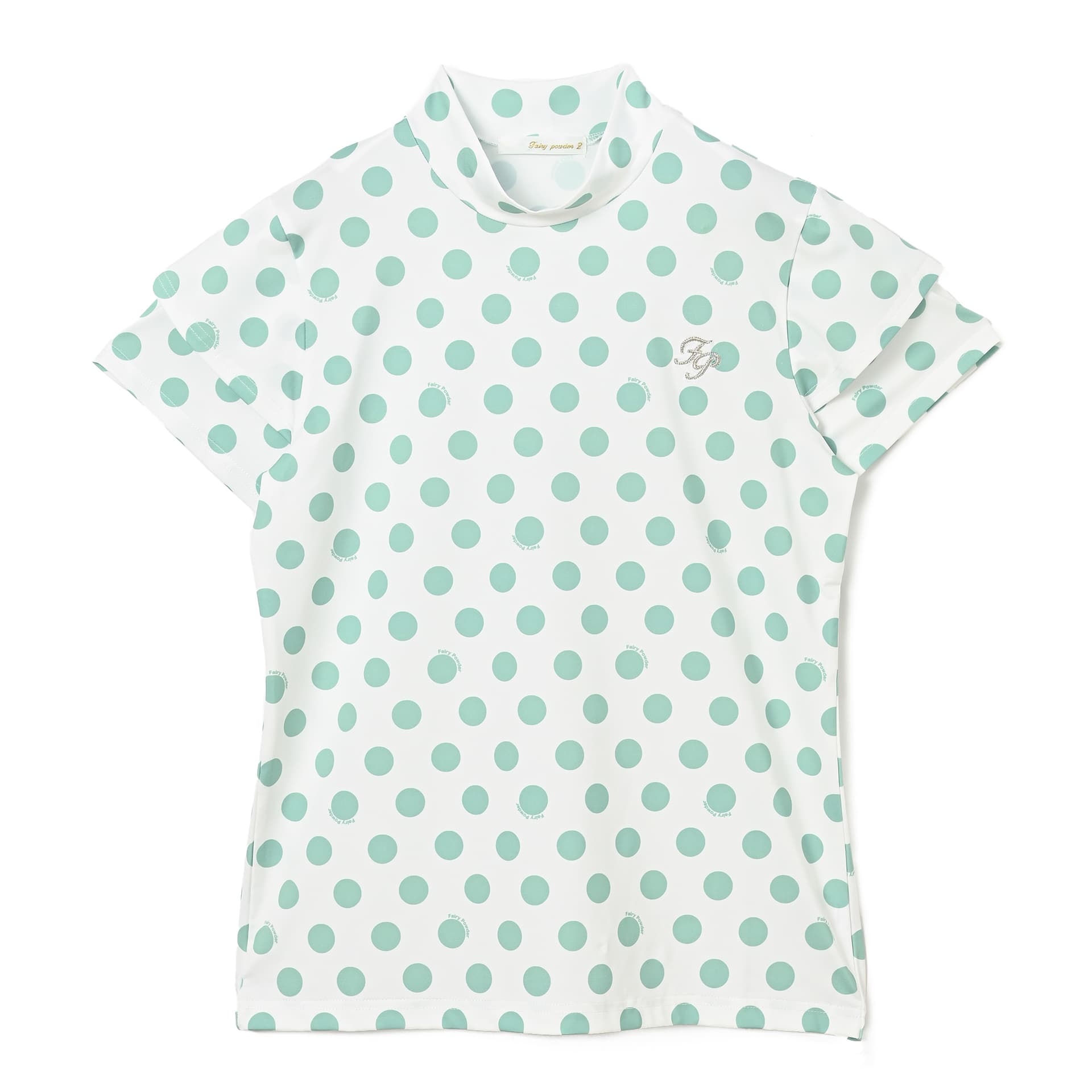 【Women's】レディースドットモックネックシャツ