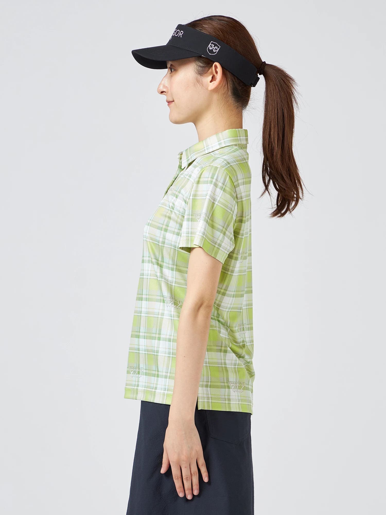 【Women's】チェックプリントポロ