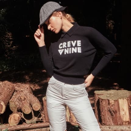 【Women's】Creve9 襟付きニットシャツ