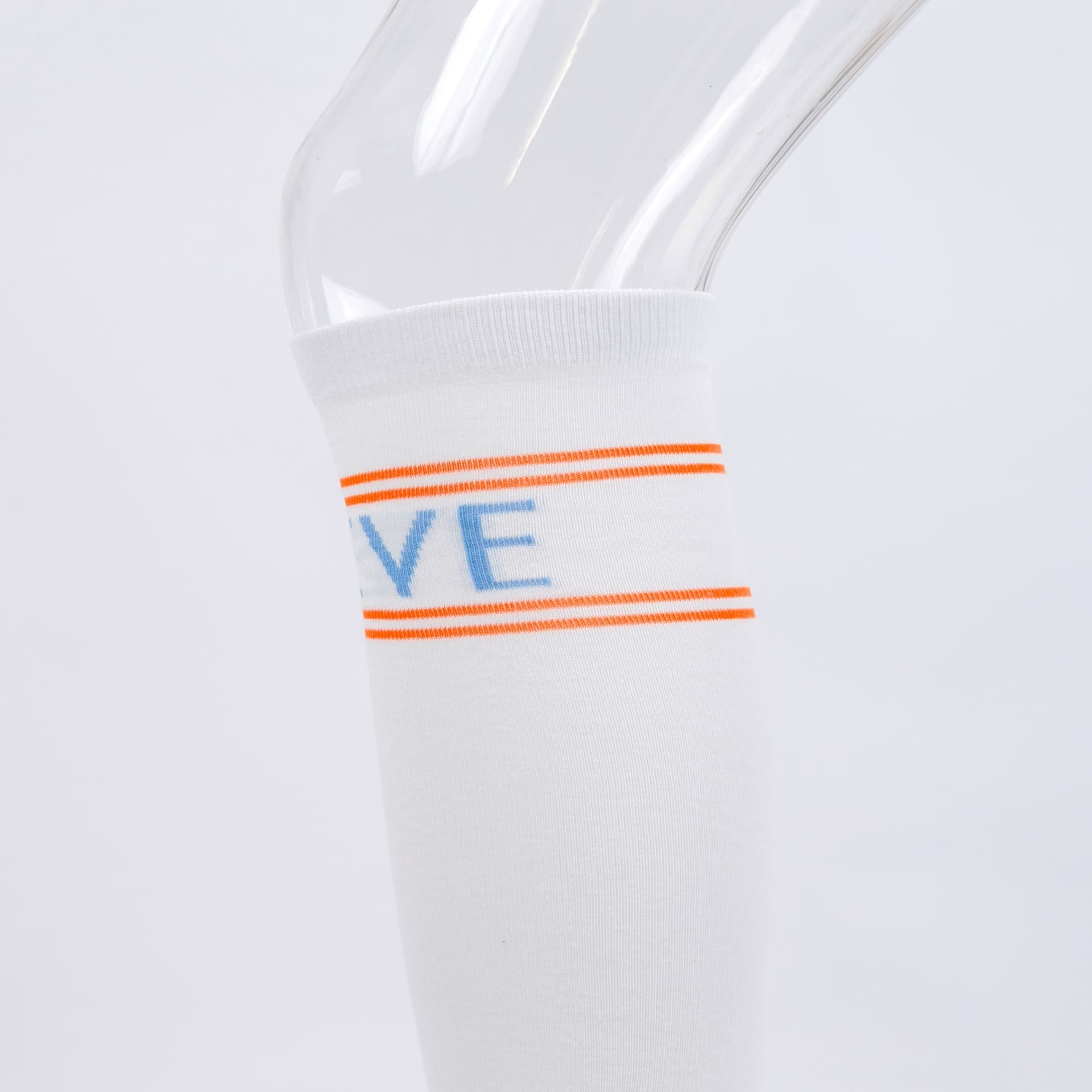 【Women's】Creve9 ストライプニーソックス