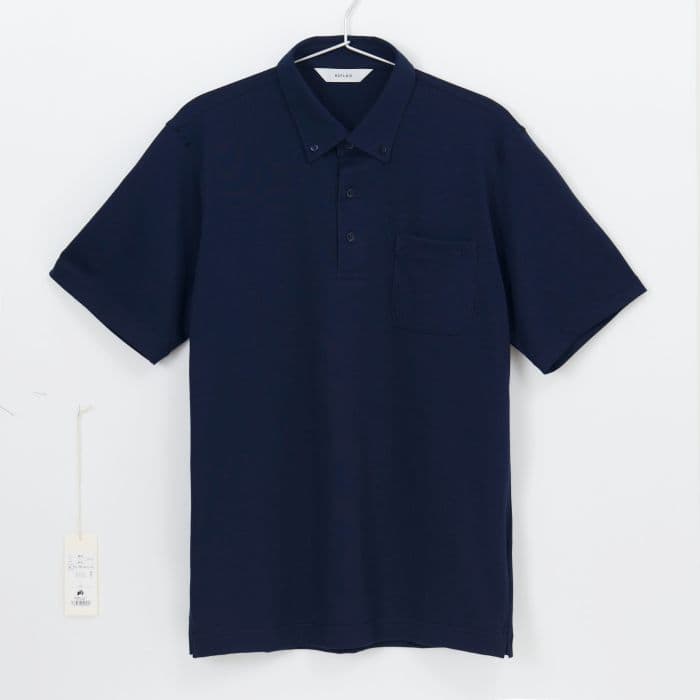 【Men's】ボタンダウンストレッチカノコ半袖