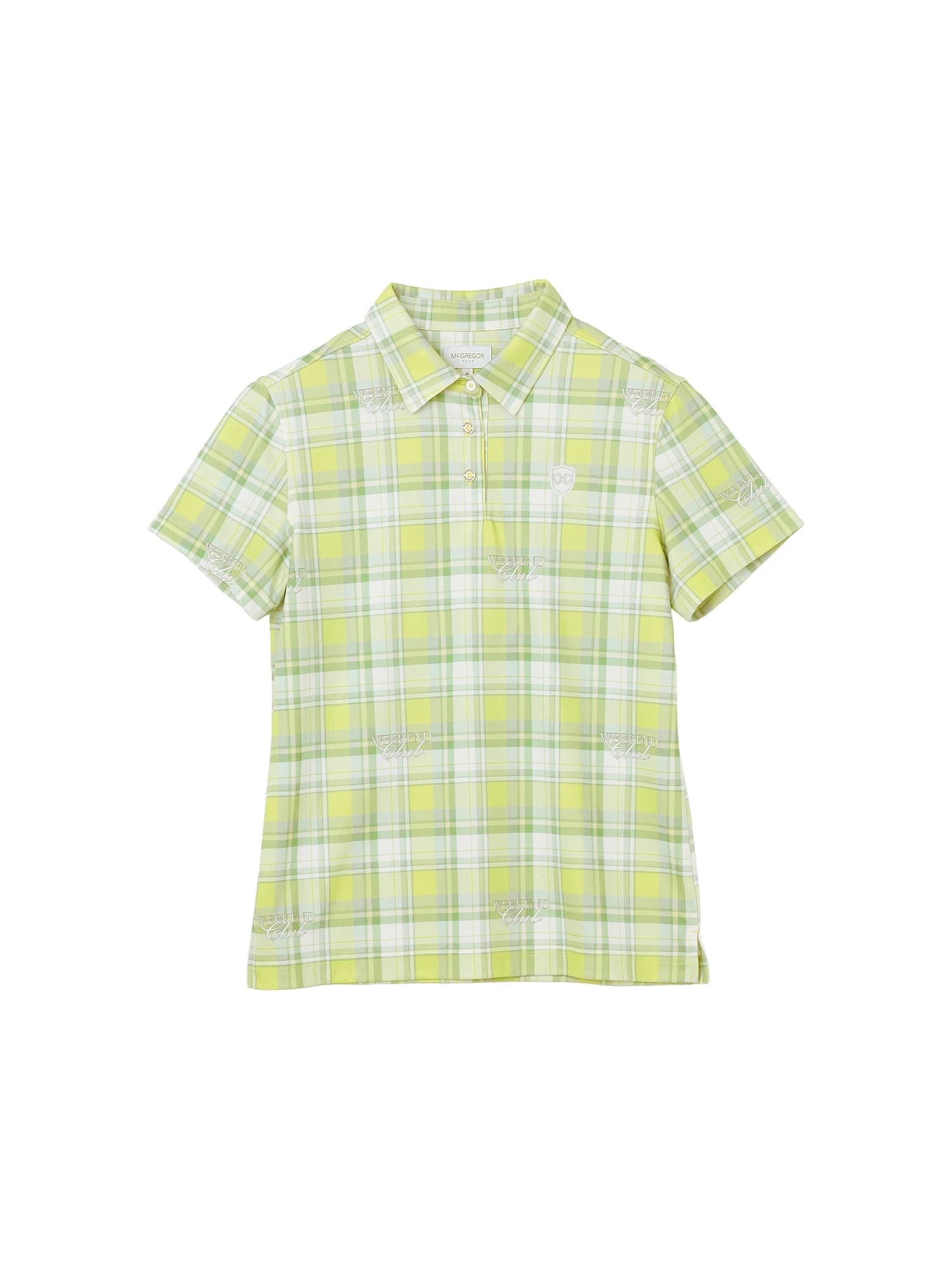 【Women's】チェックプリントポロ