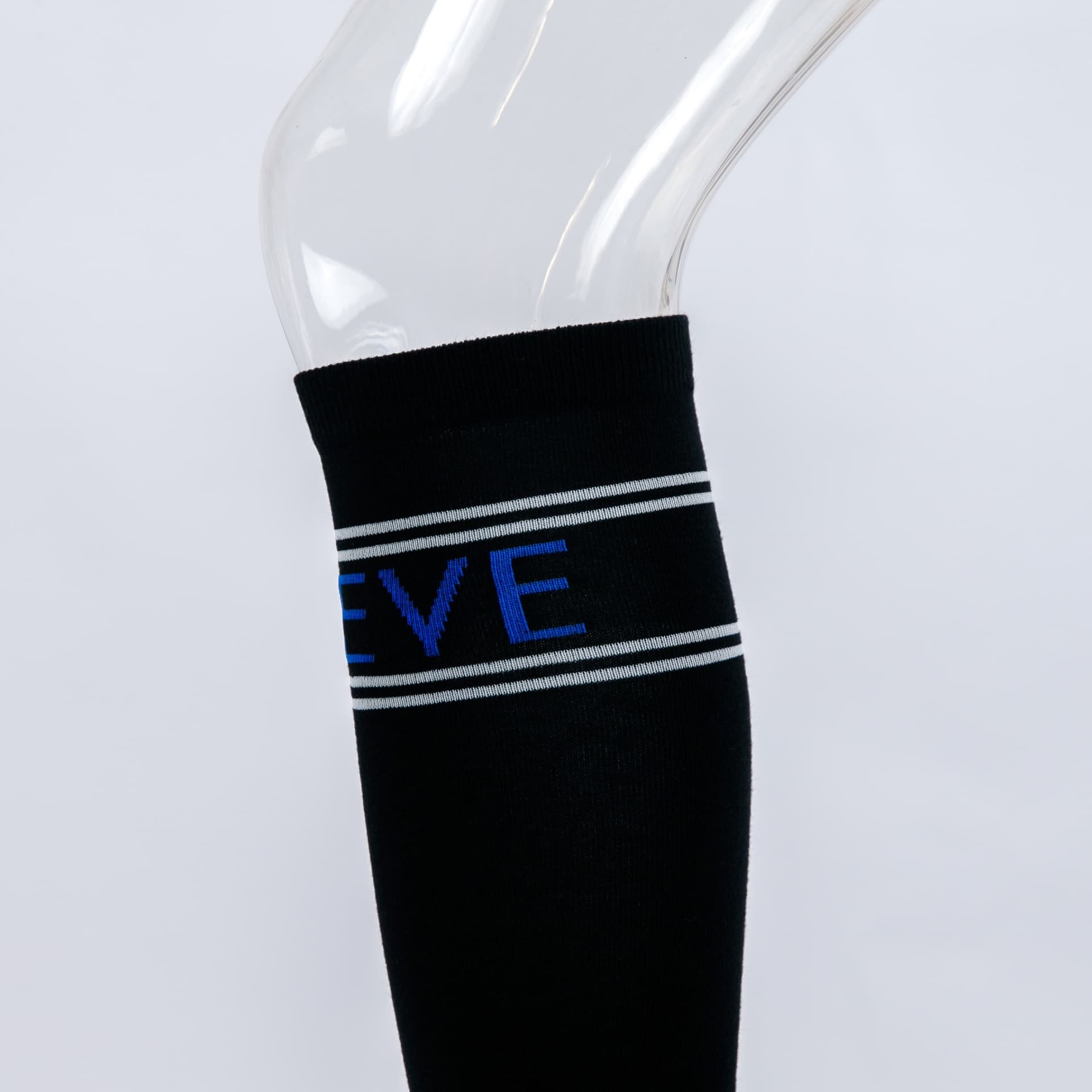 【Women's】Creve9 ストライプニーソックス