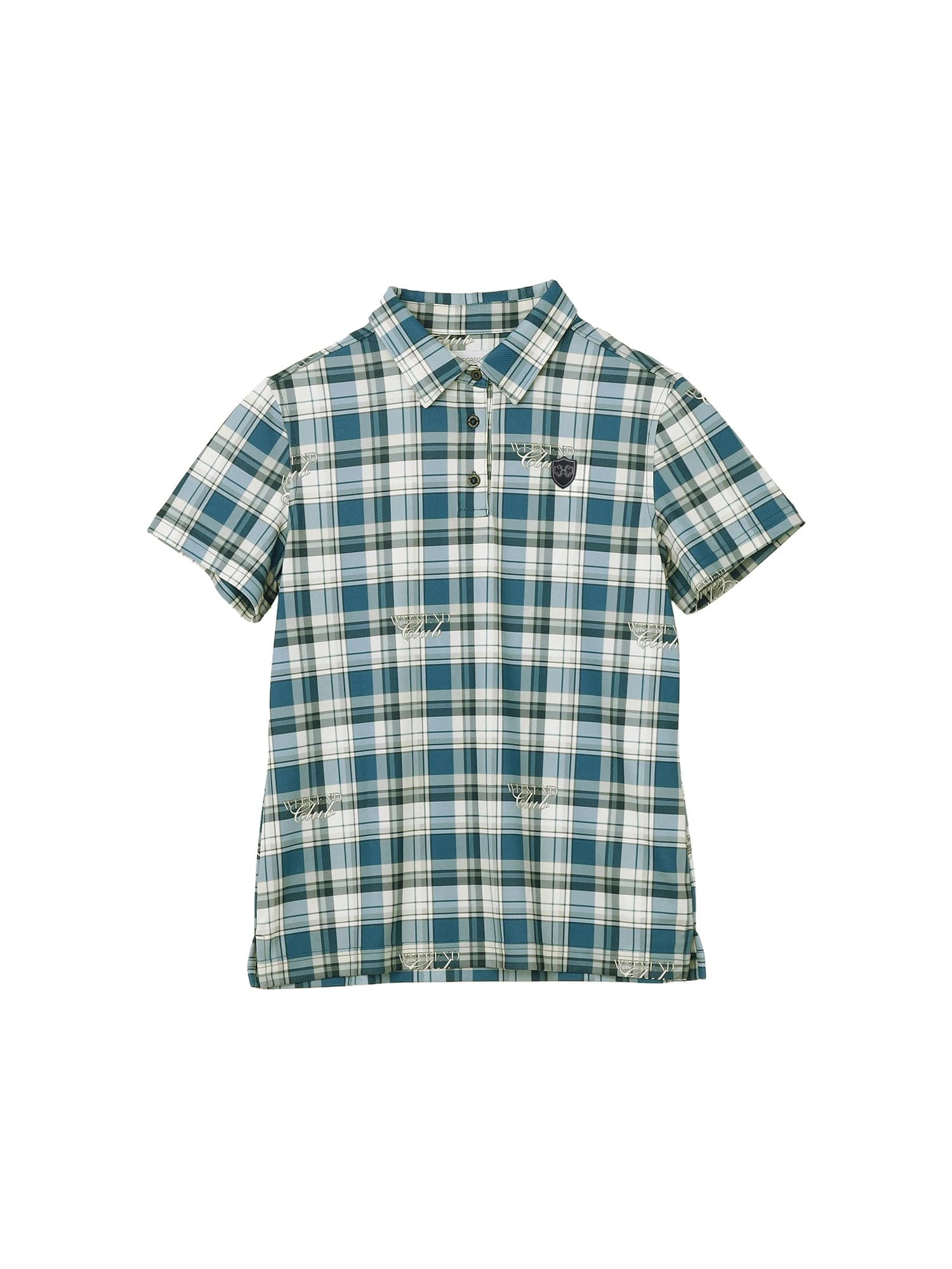 【Women's】チェックプリントポロ