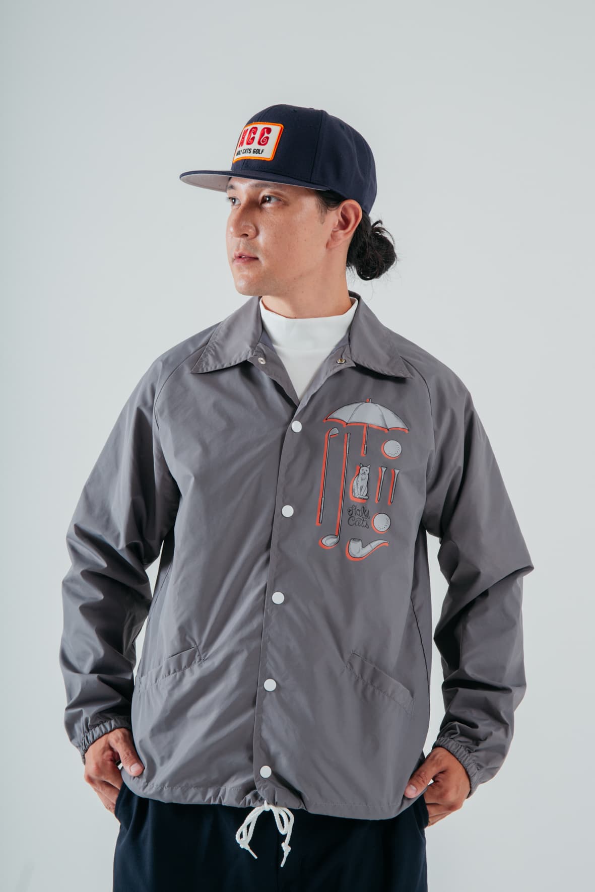 【Men's】コーチジャケット　グレー
