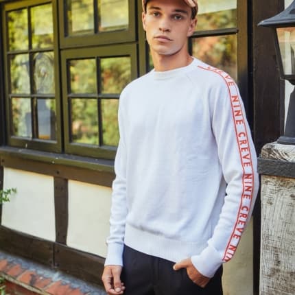 【Men's】Creve9 ジャガード ニットセーター