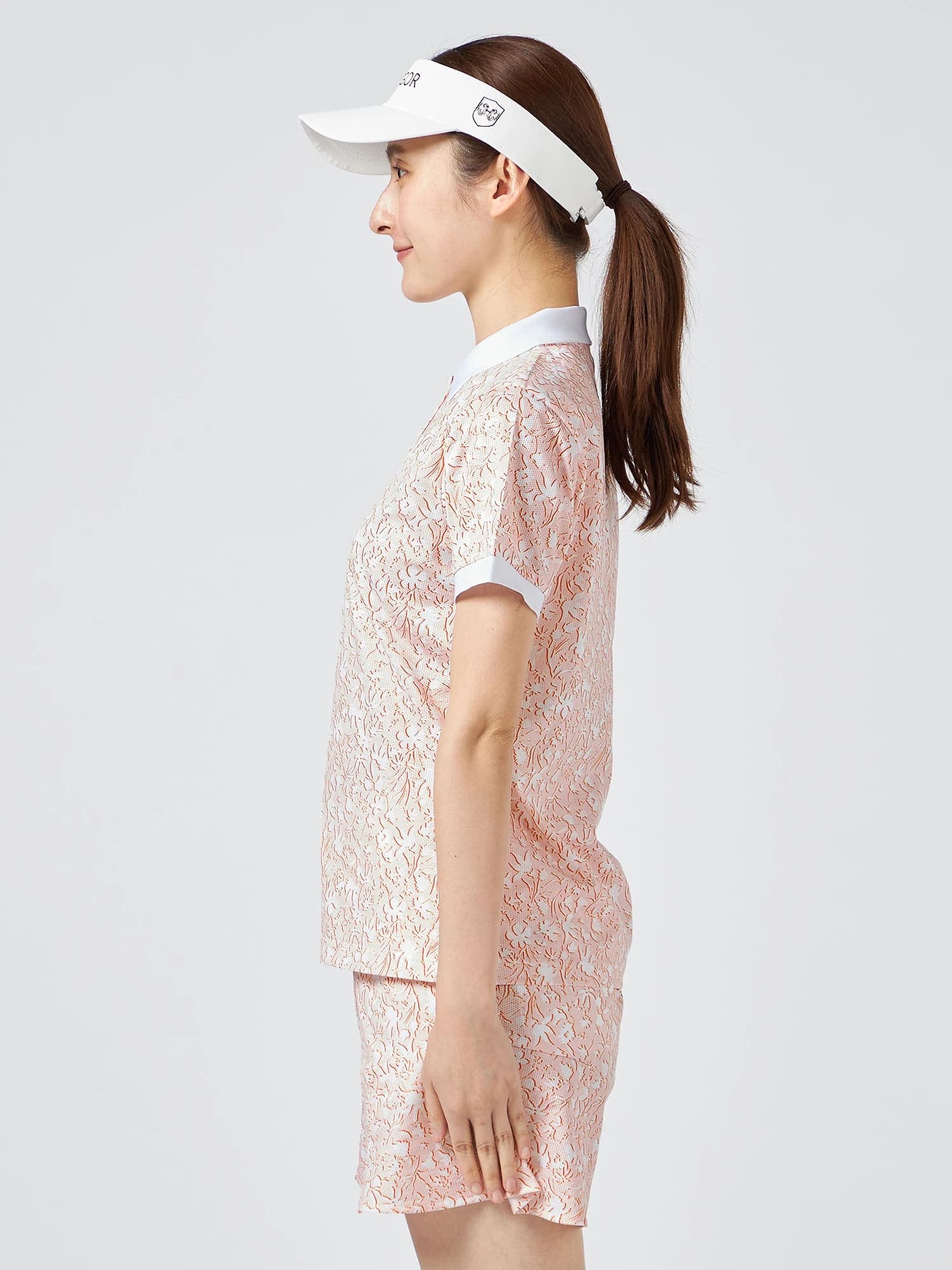【Women's】フラワープリントポロ