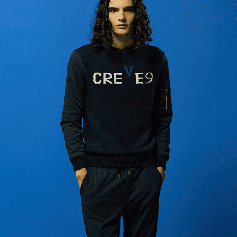 【Men's】Creve9 ロゴニットセーター