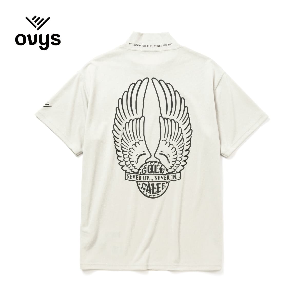 【Men's】× ovys MOCK NECK BACK MESH S/S TEE <WHITE>