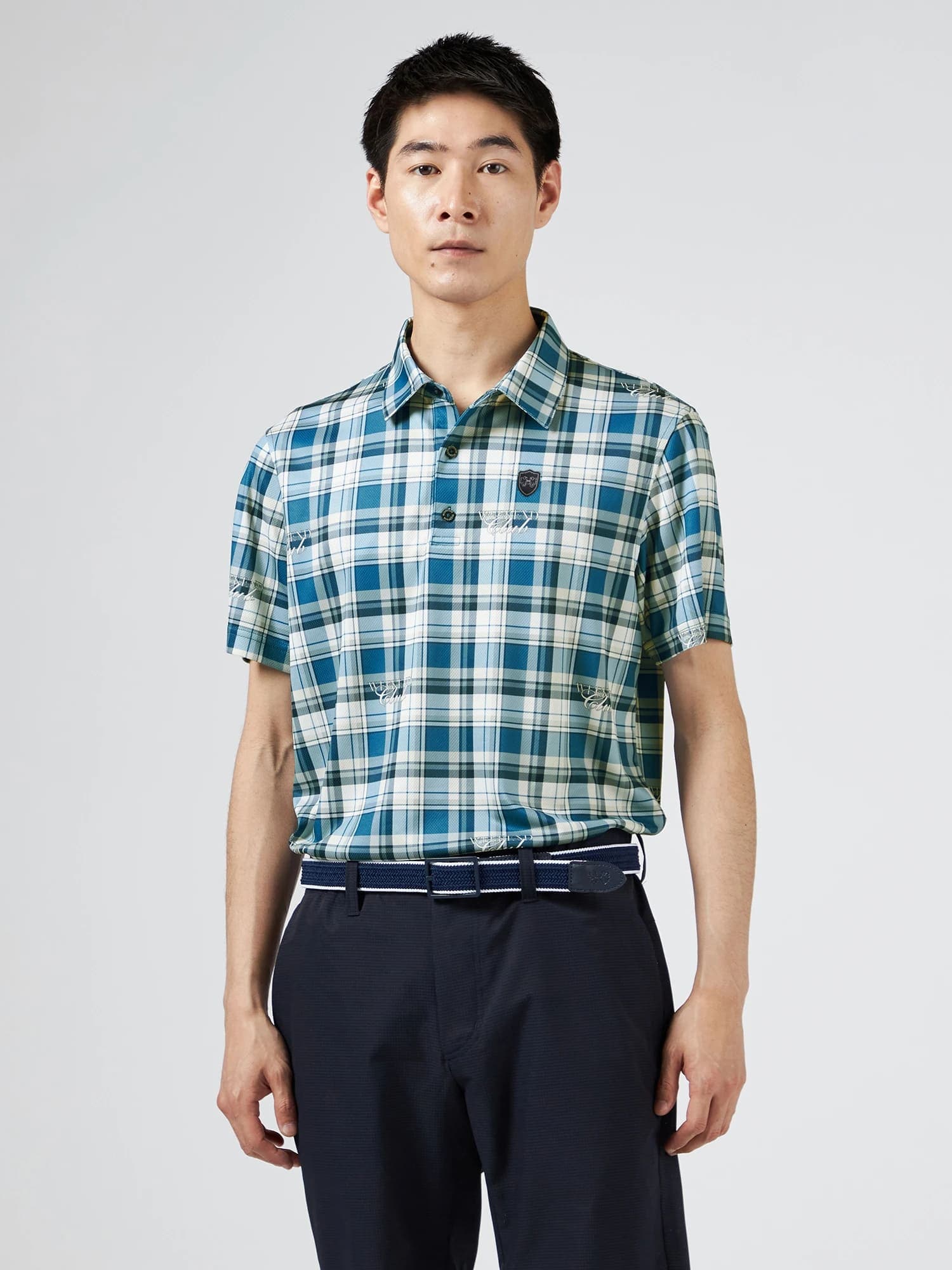 【Men's】チェックプリントポロ