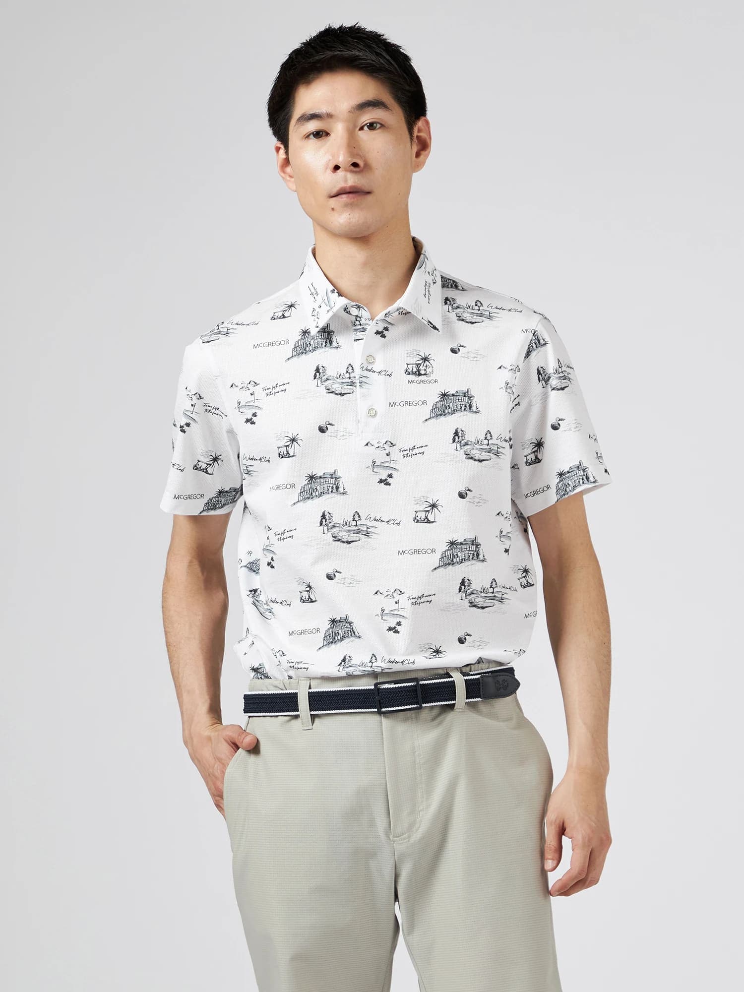 【Men's】リゾートプリントポロ