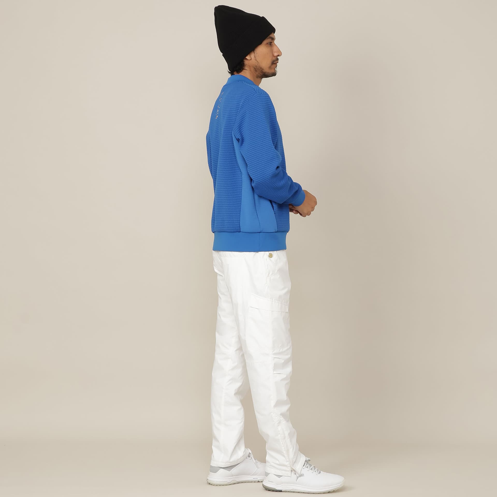 【Men's】ニット風Wフェイスプルオーバー