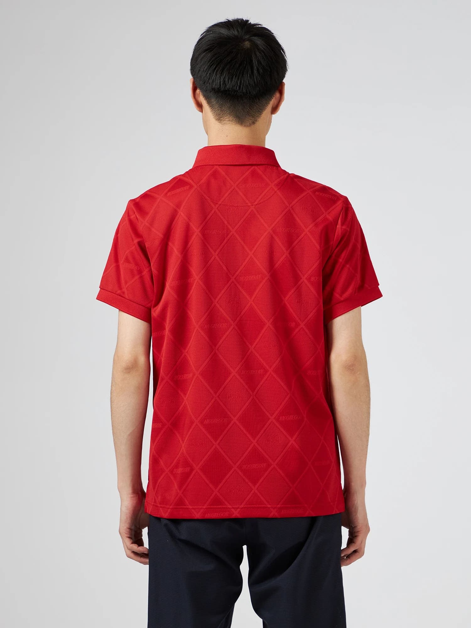 【Men's】無地ジャカードポロ