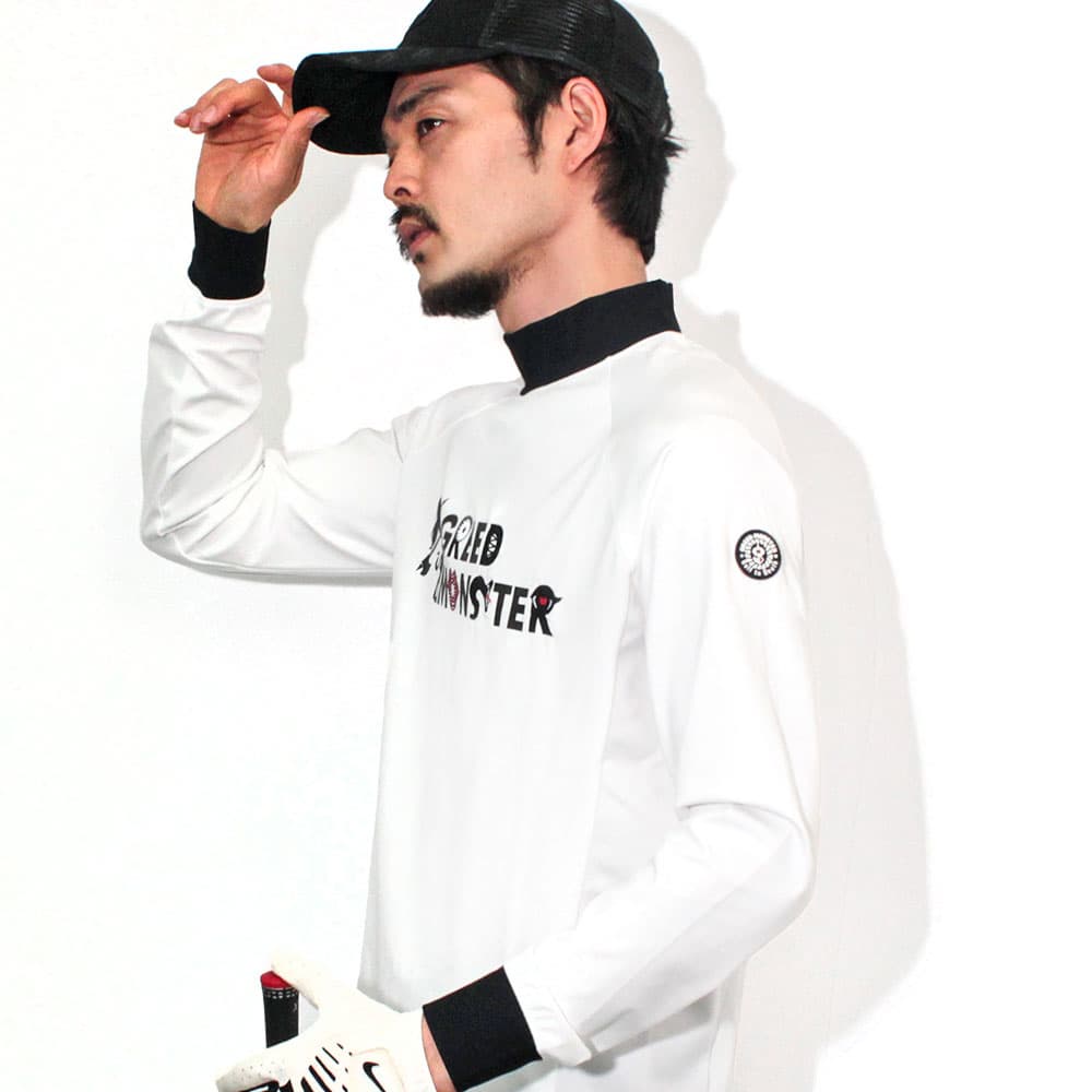 【Men's】マルチパターンロゴ モック長袖CU