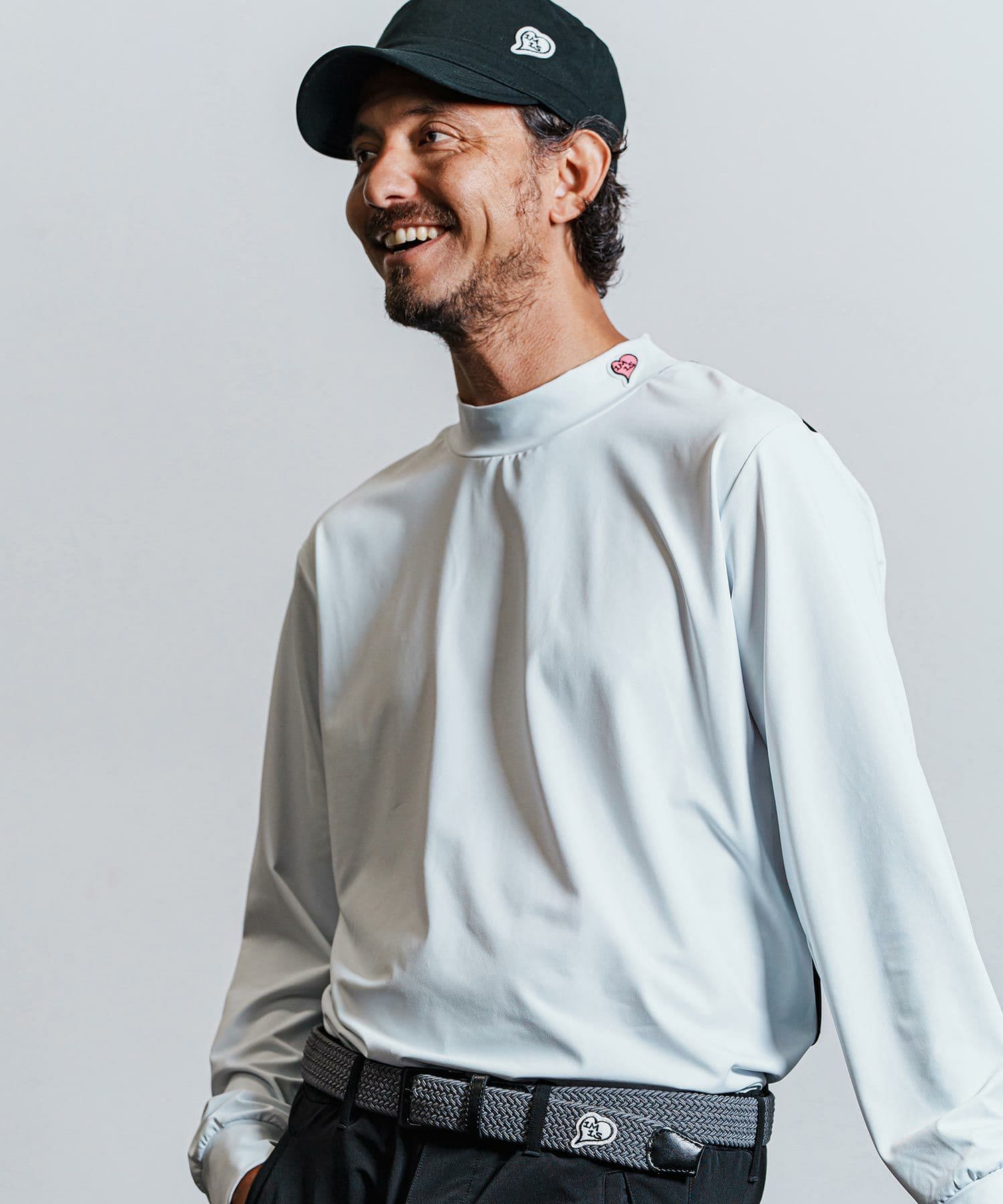 【Men's】長袖モックネックカットソー