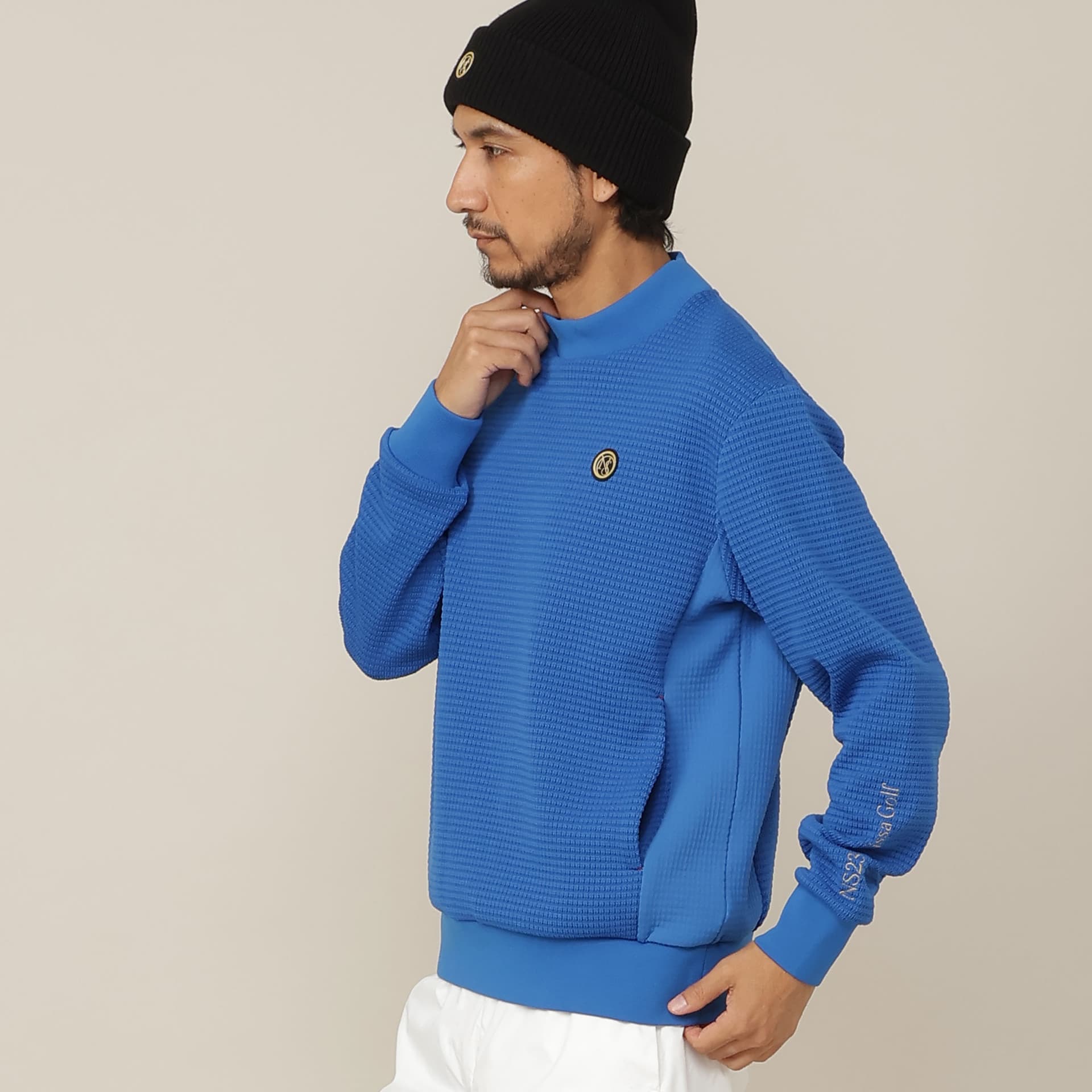 【Men's】ニット風Wフェイスプルオーバー