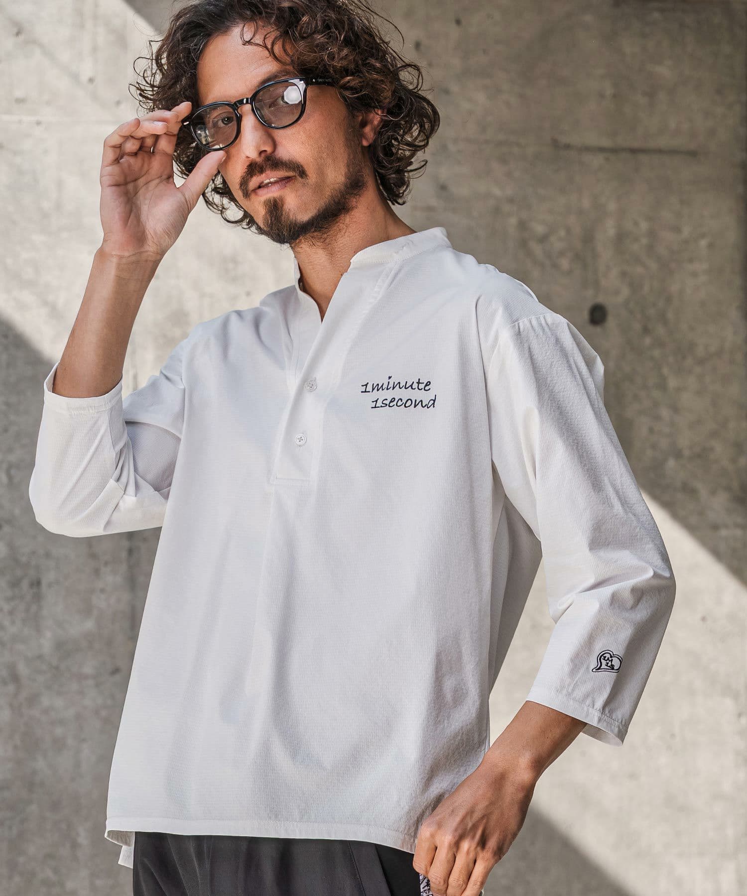 【Men's】バンドカラープルオーバーシャツ