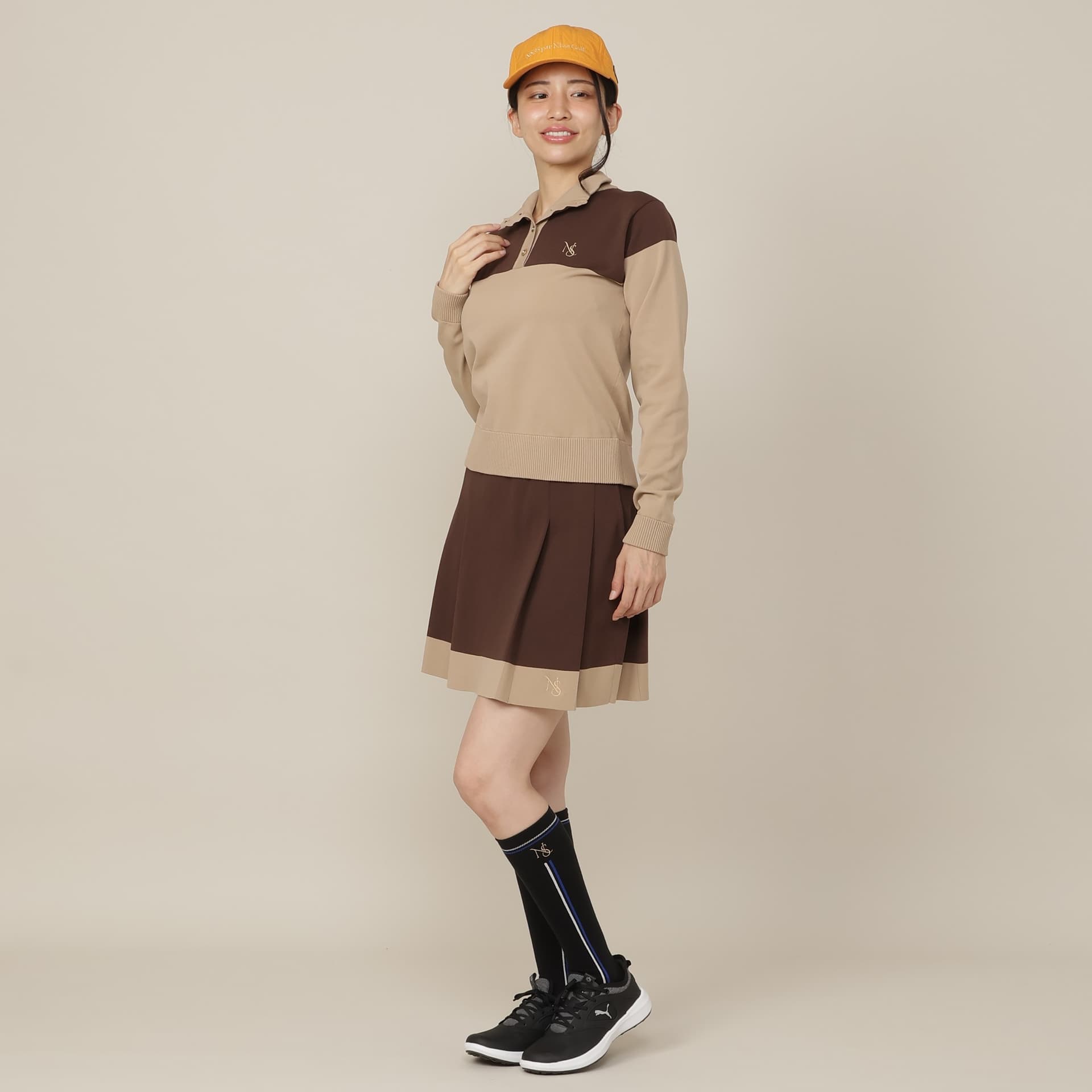 【Women's】カラーブロックニットプルオーバー