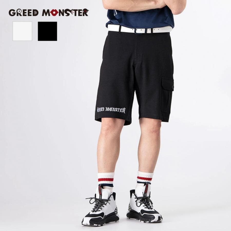 【Men's】素材切替 ハーフパンツ