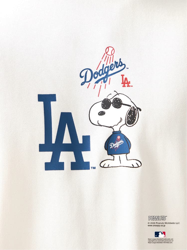 【Men's】【PEANUTS×MLB】コラボモックネックTシャツ