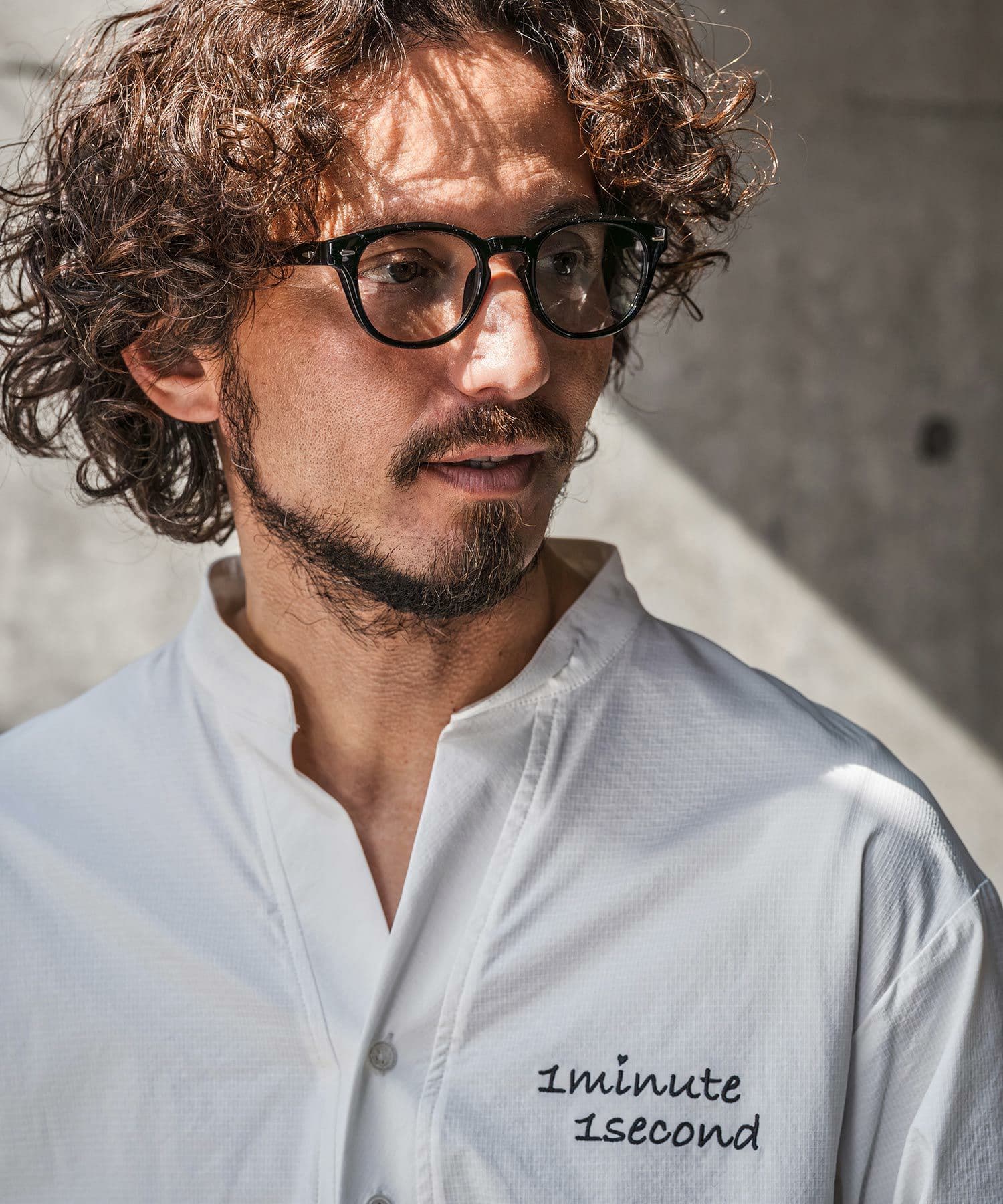 【Men's】バンドカラープルオーバーシャツ