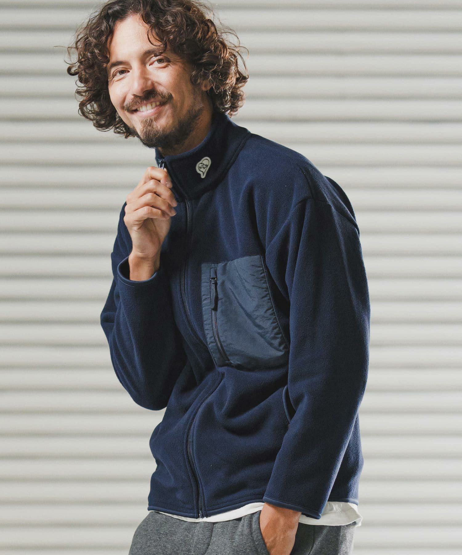 【Men's】フリースジップジャケット