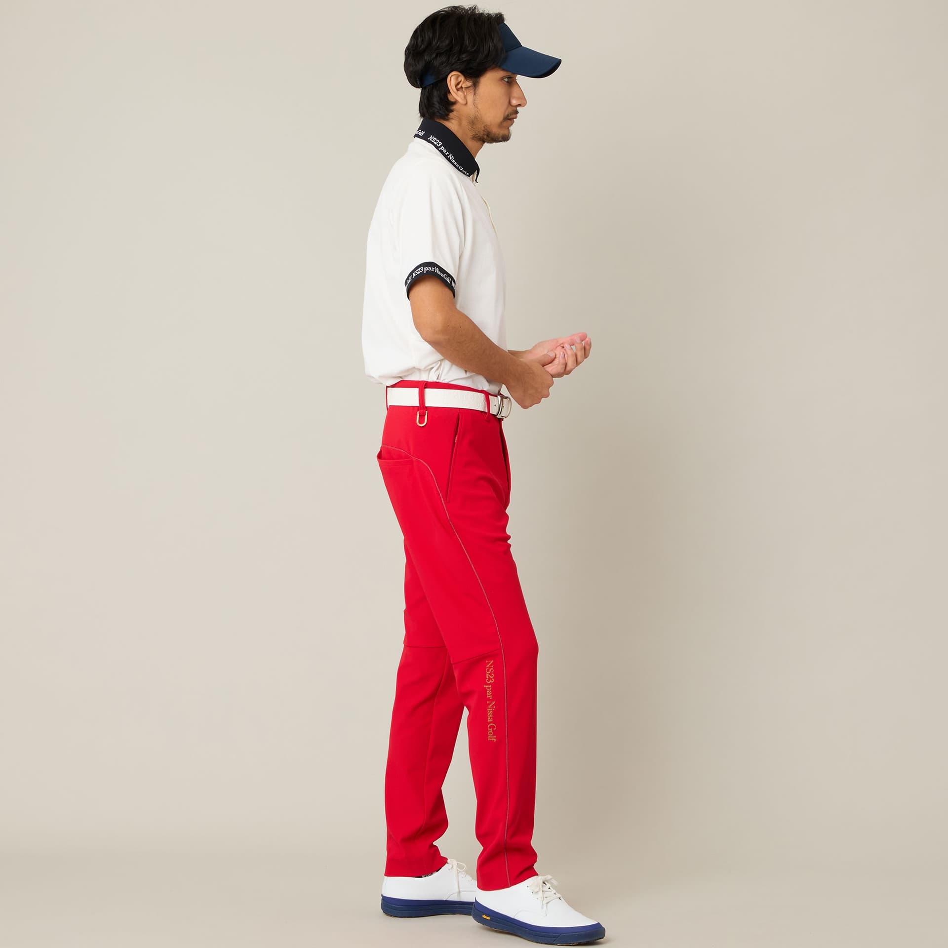 【Men's】ロゴ襟アクティブポロシャツ