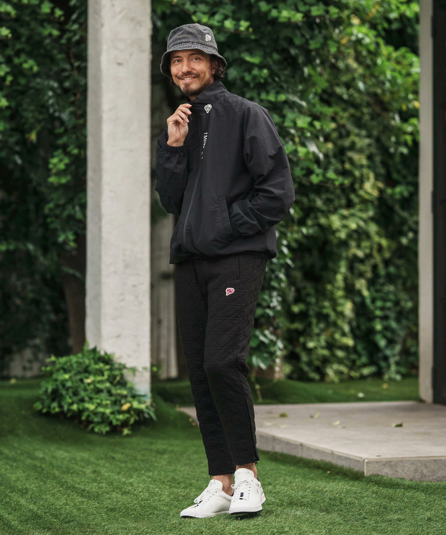 【Men's】キルティングサイドジップパンツ