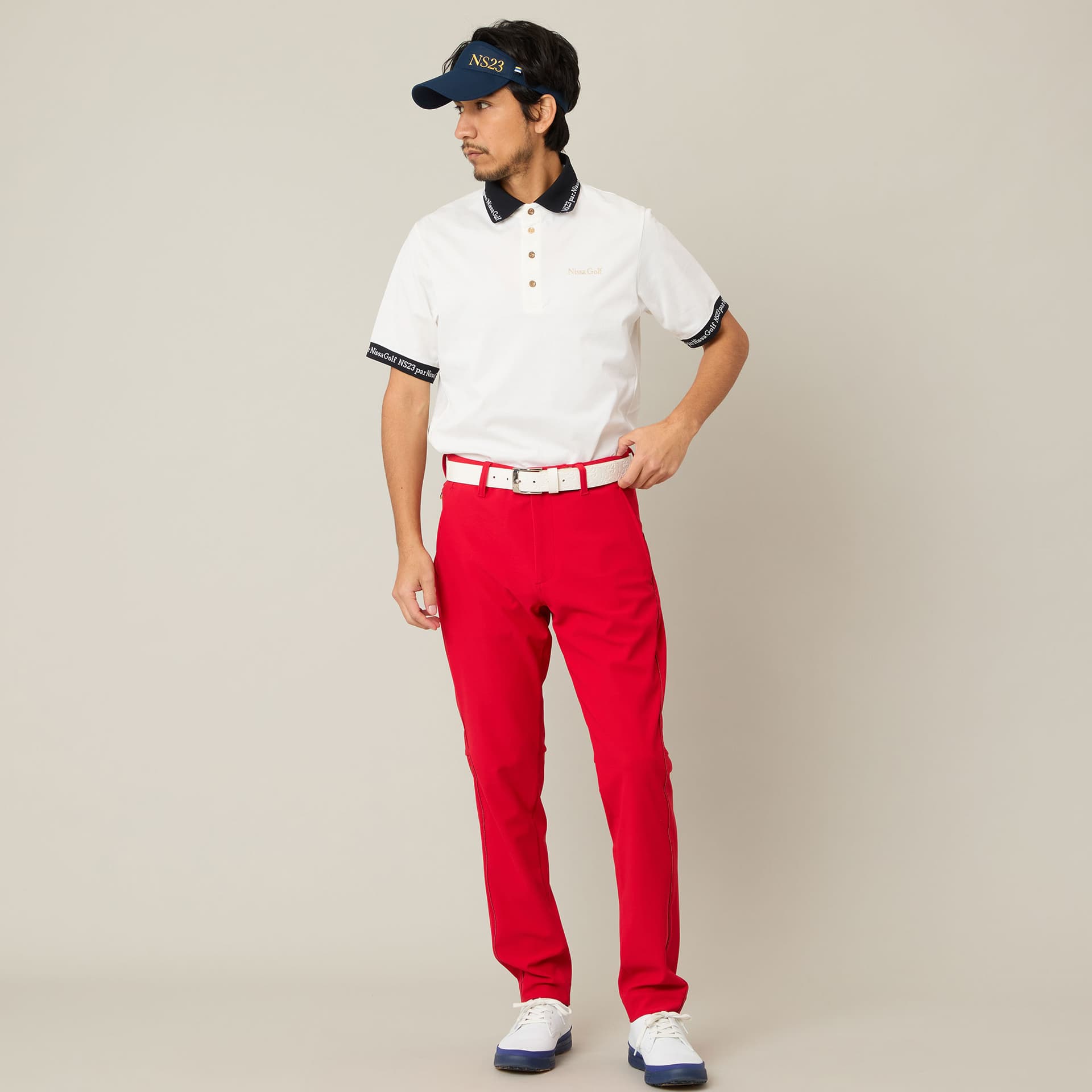 【Men's】ロゴ襟アクティブポロシャツ