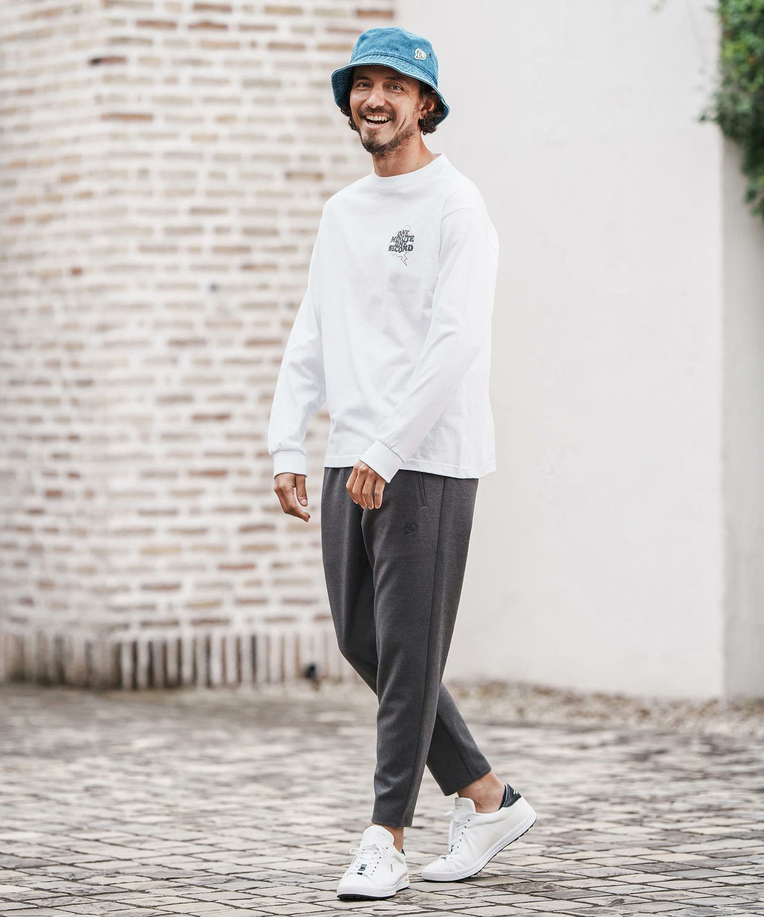 【Men's】テーパードスラックスパンツ