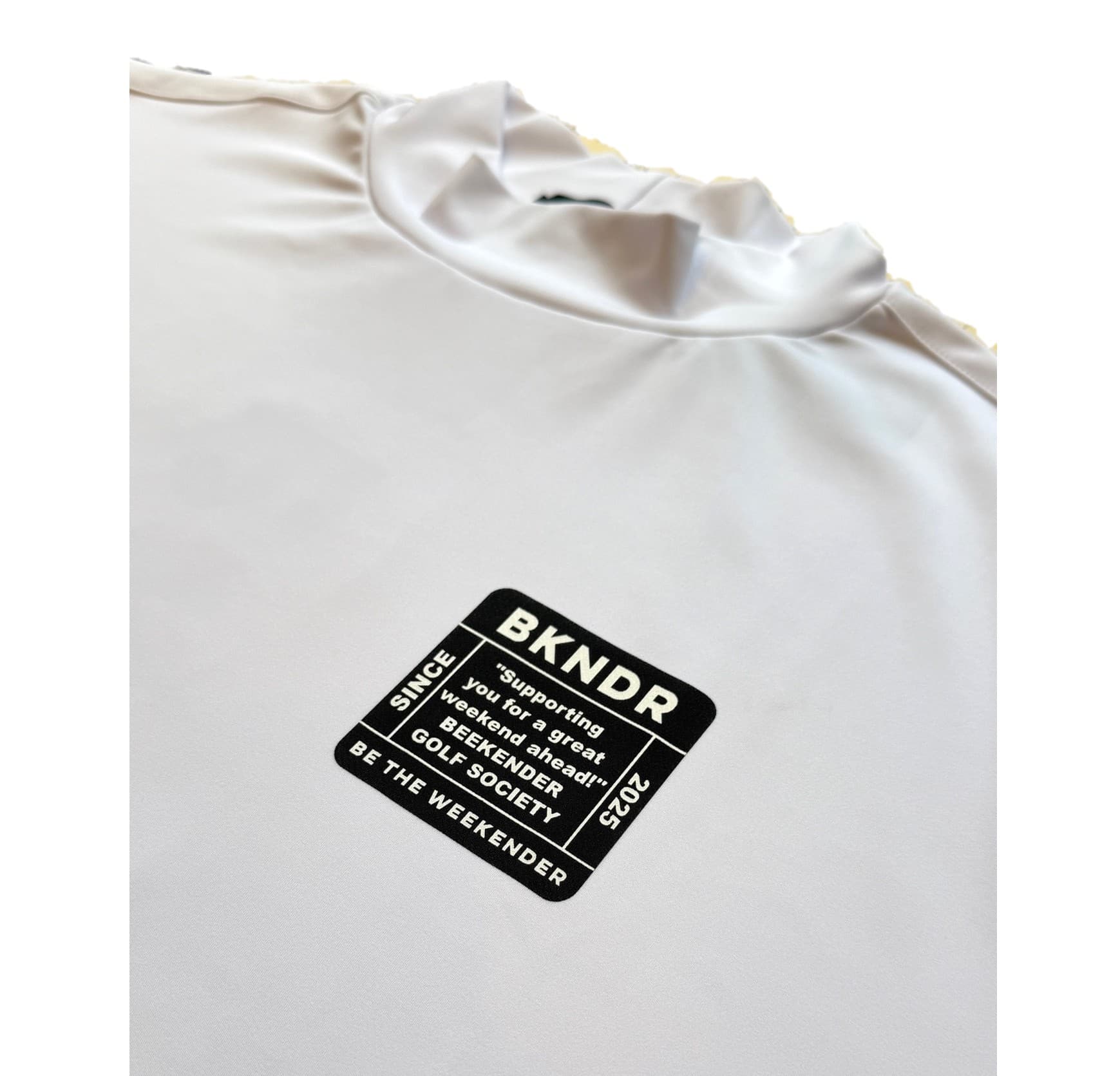 【Men's】ロングスリーブモックネックシャツ クロスロゴプリント
